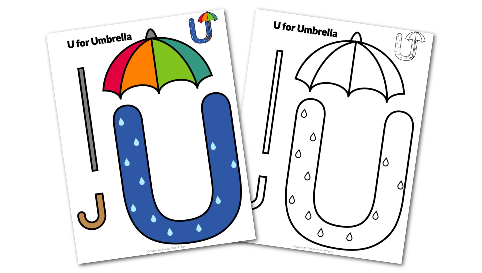 Free Printable Letter U Umbrella Craft For Kids amp Teachers 