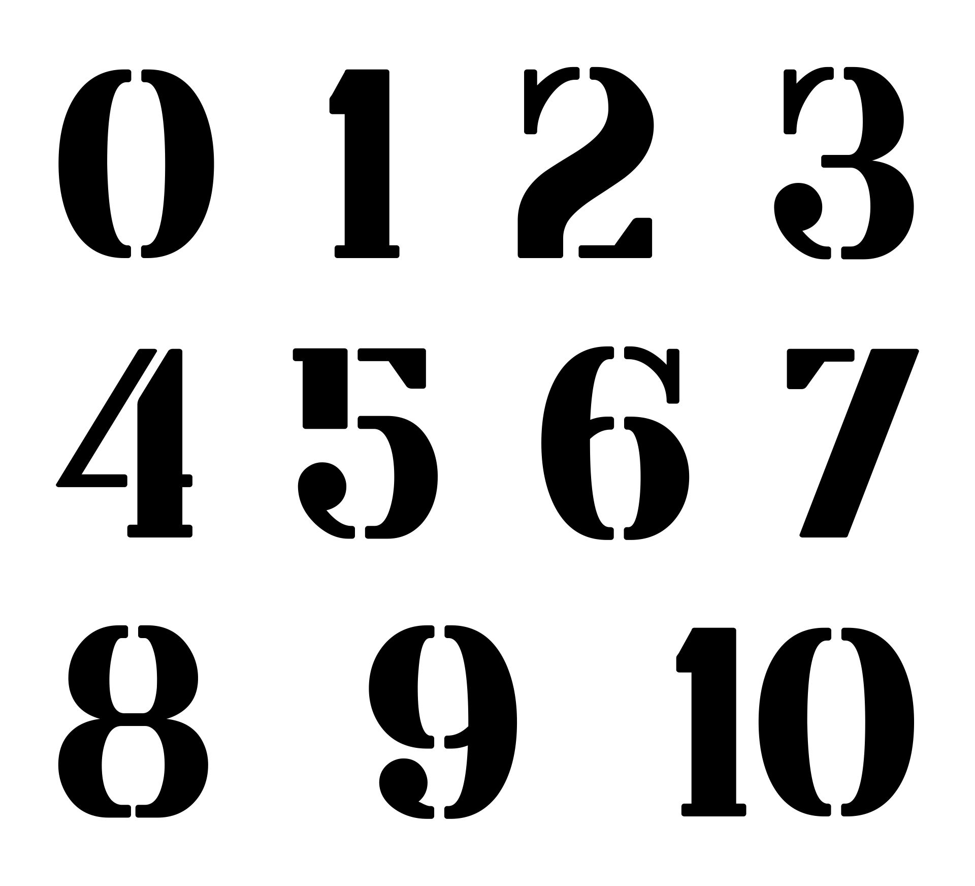 Free Printable Number Stencils 3 Inch Free Download Free 