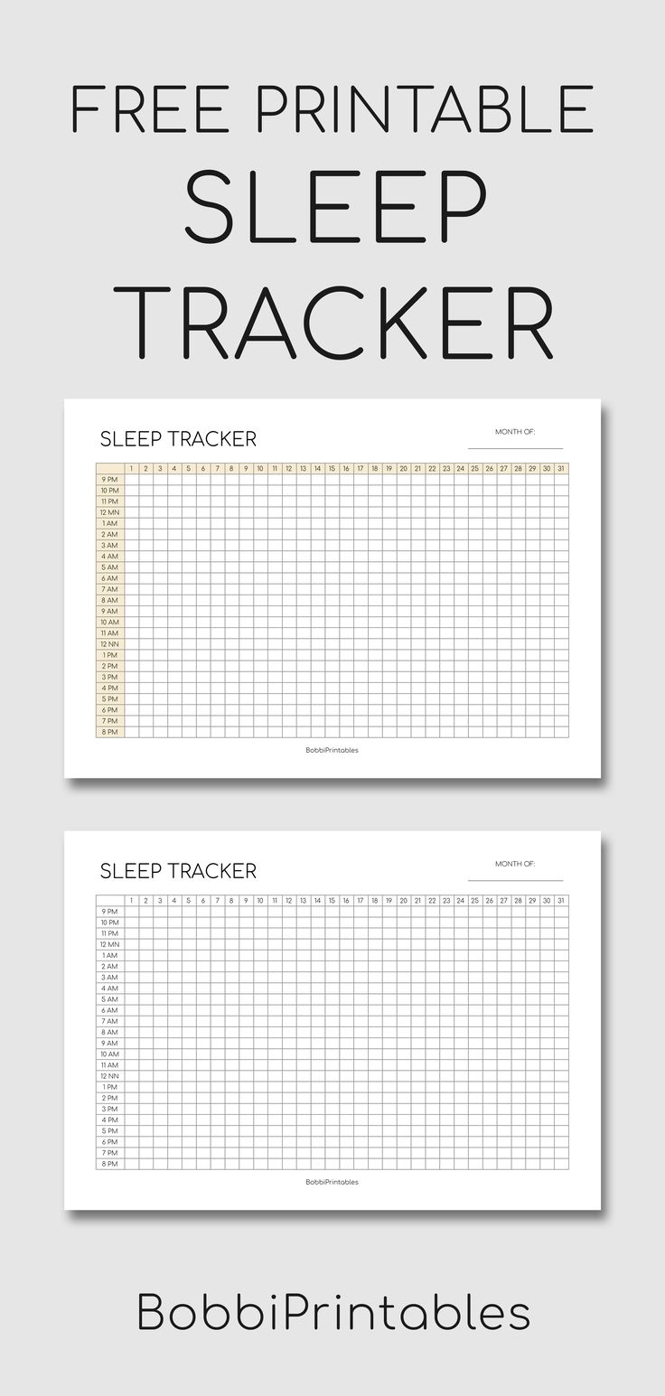 Free Printable Sleep Tracker Template For Better Rest