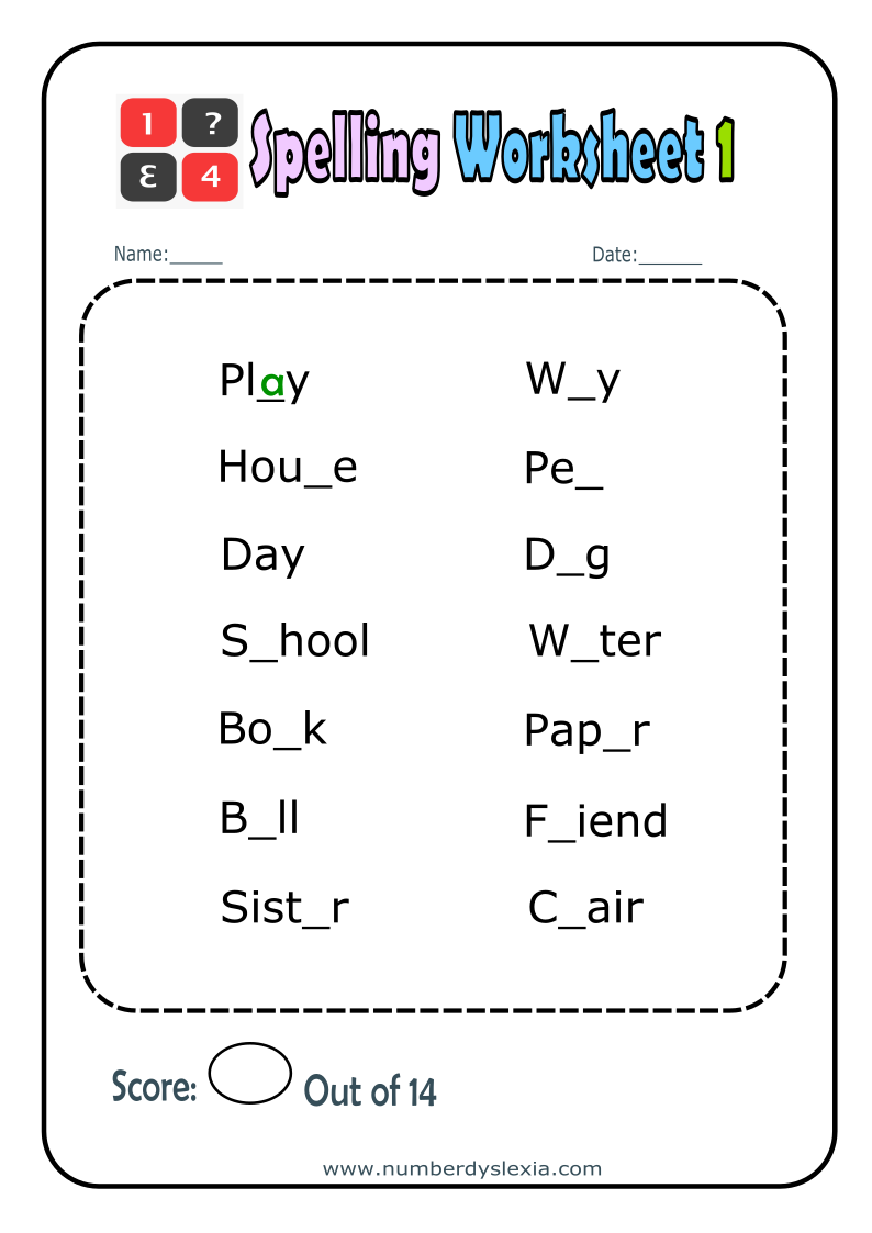 1st Grade Worksheets Free Printables Spelling