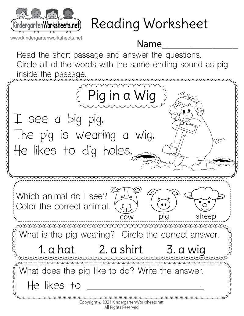 Free Printable Worksheet For Reading Download Free Printable 