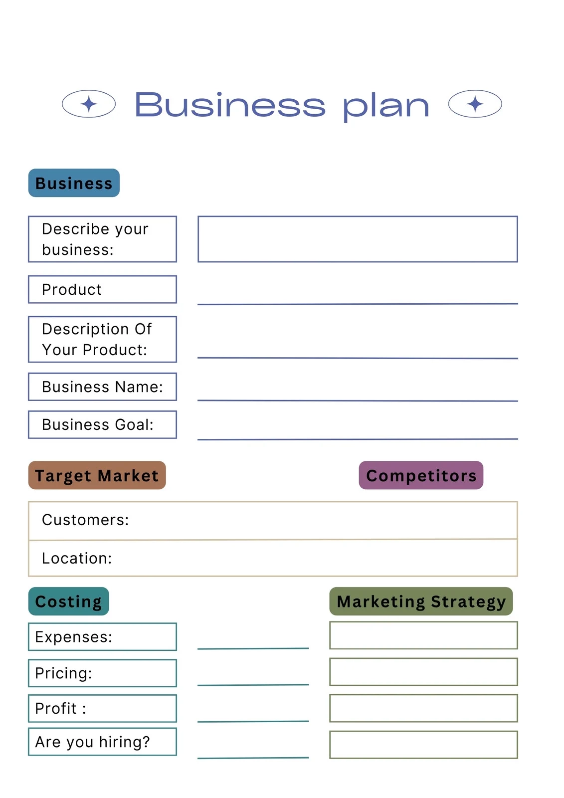 Free Simple Business Plan Templates To Edit And Print Canva