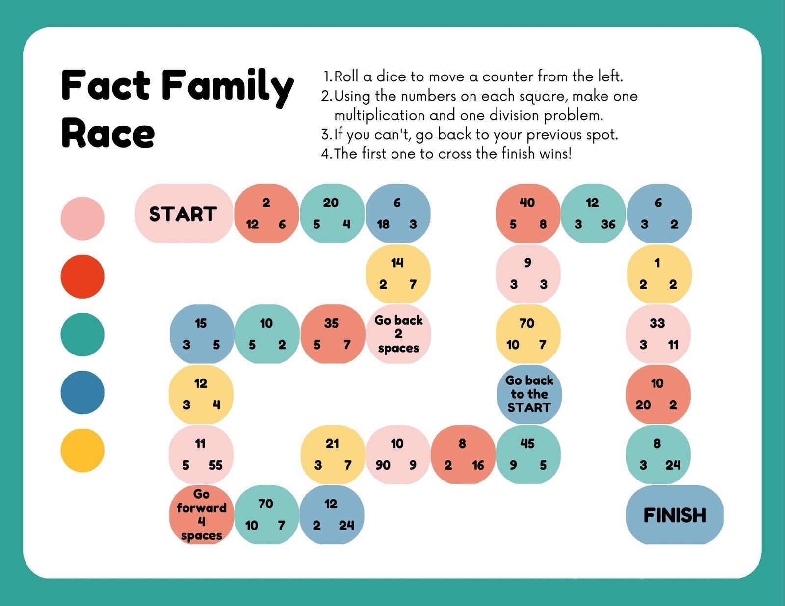 Division Practice With Games Worksheets