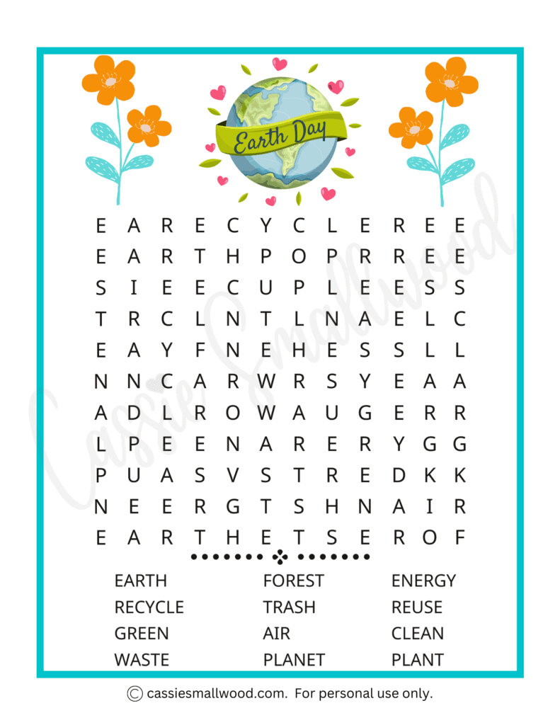 Earth Day Word Puzzle