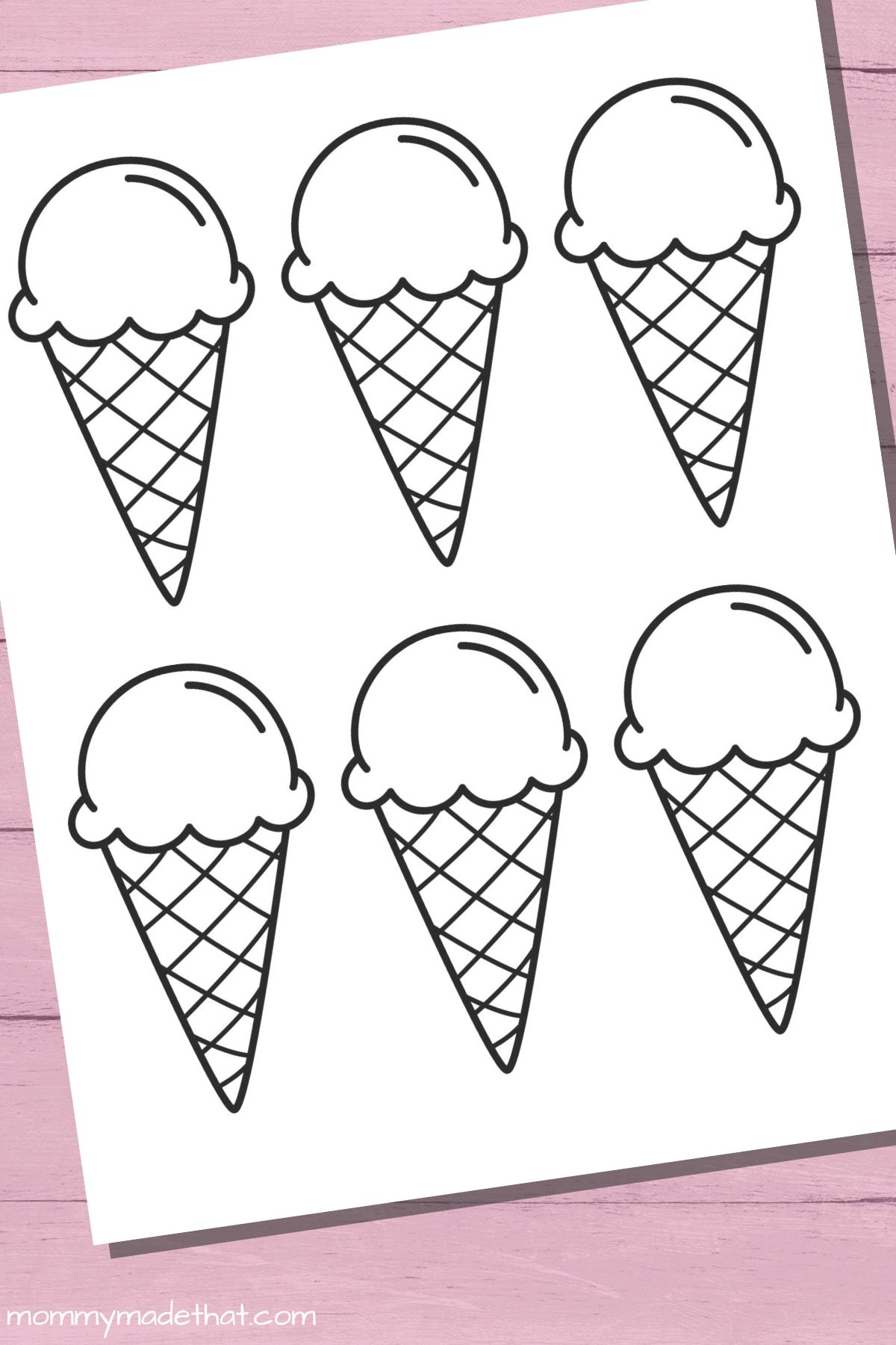 Fun Ice Cream Cone Templates For Crafts amp Coloring