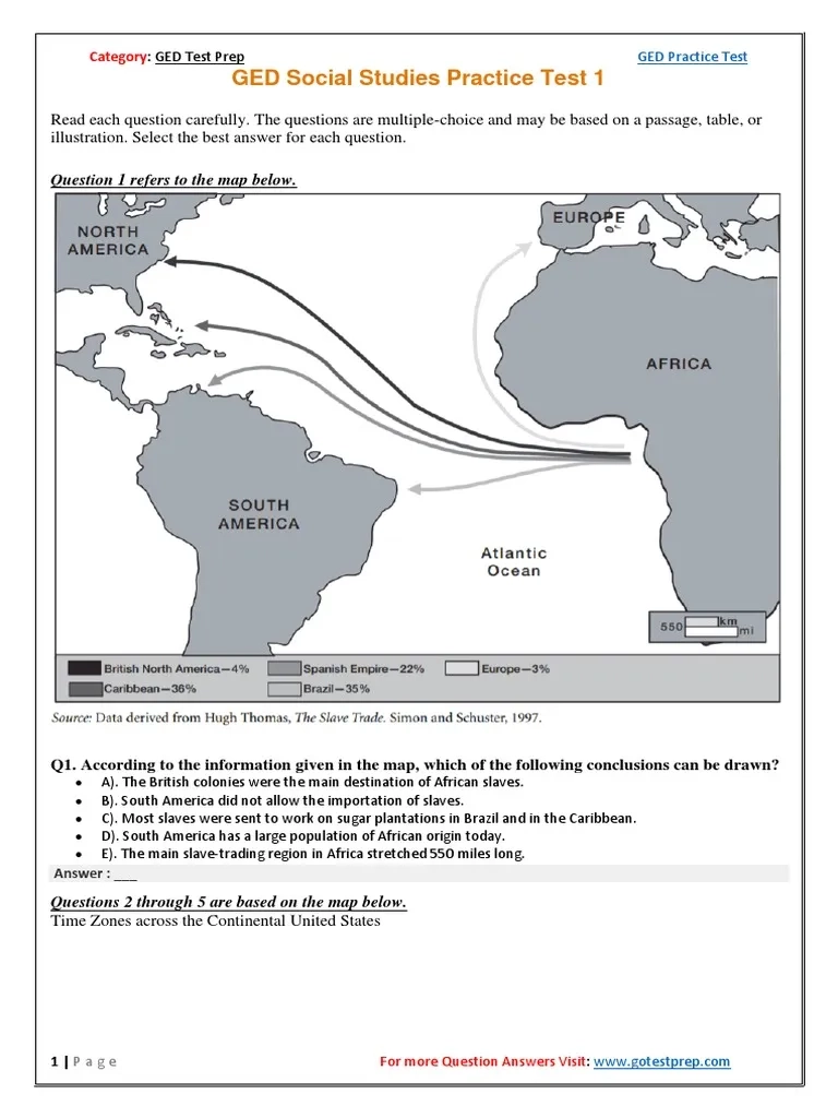 GED Social Studies Test 1 PDF Sixth Amendment To The United 