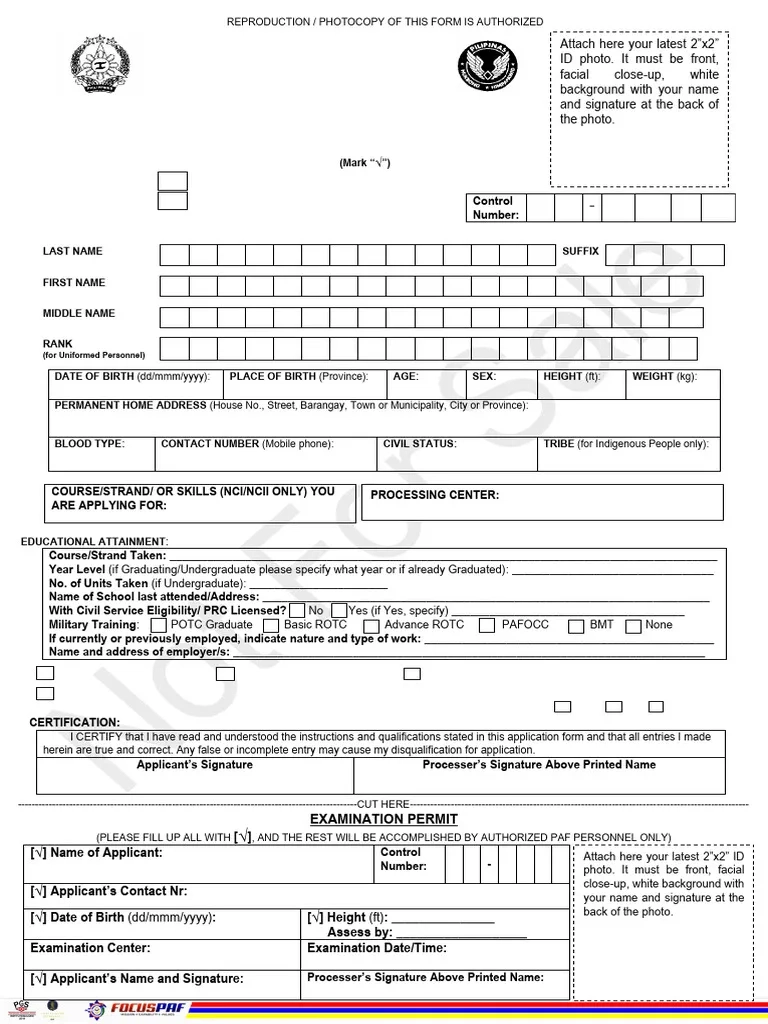 Generic Application For PAFOC Class 2026 And SE CY 2025 As Of 08 