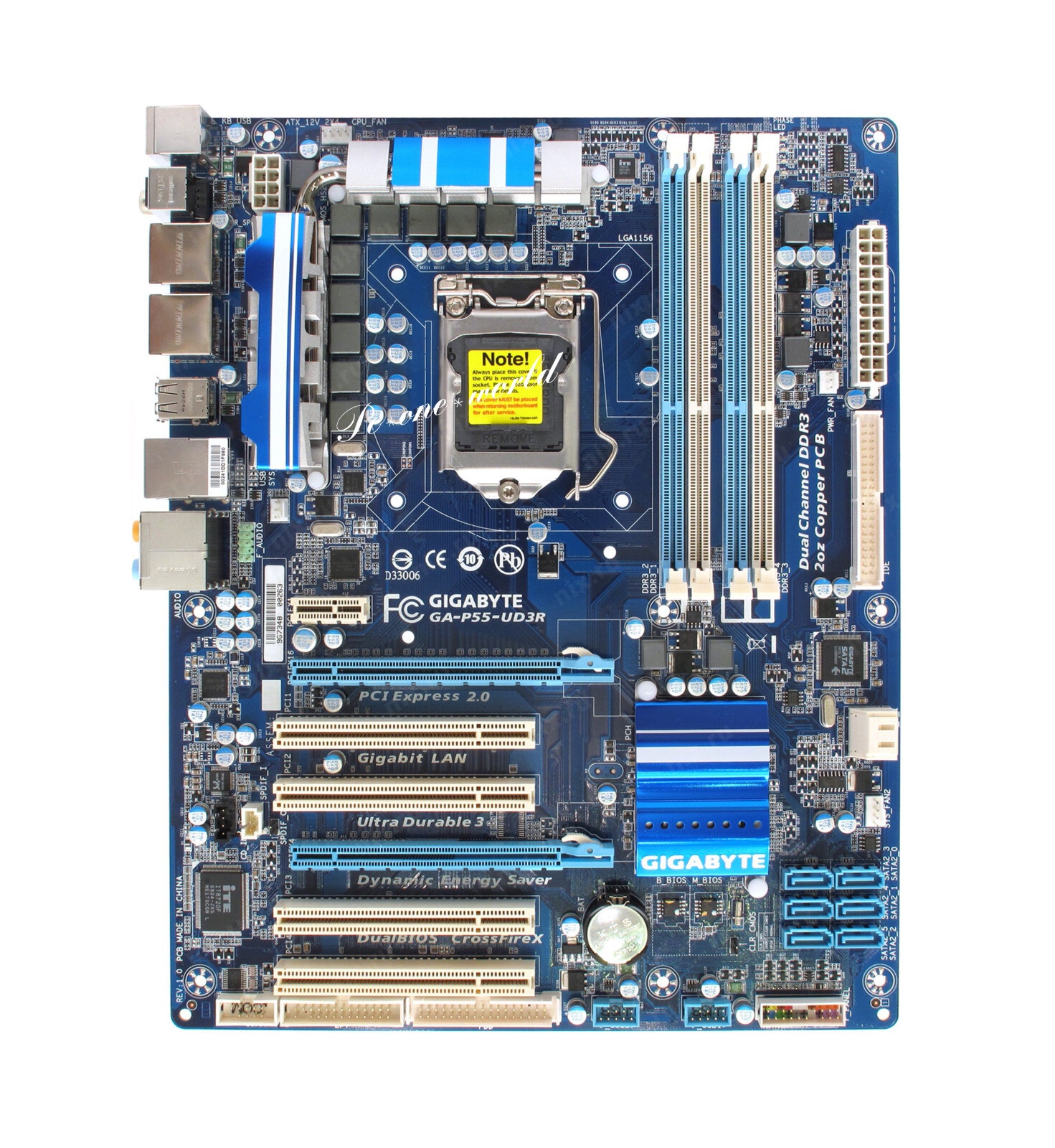 Gigabyte GA P55 UD3R Motherboard Intel P55 LGA 1156 DDR3 DIMM USB2 