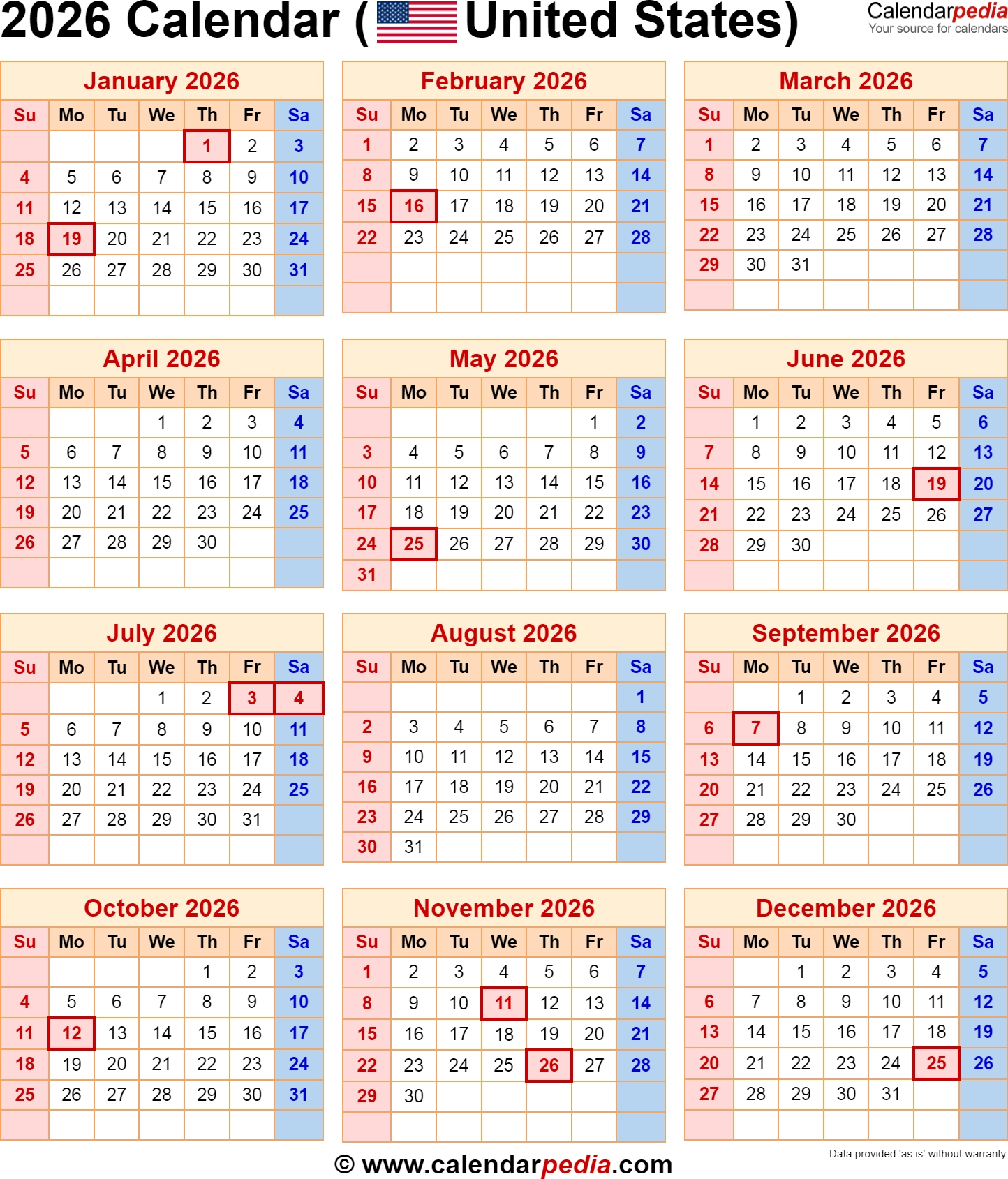 2026 Federal Payroll Calendar Printable