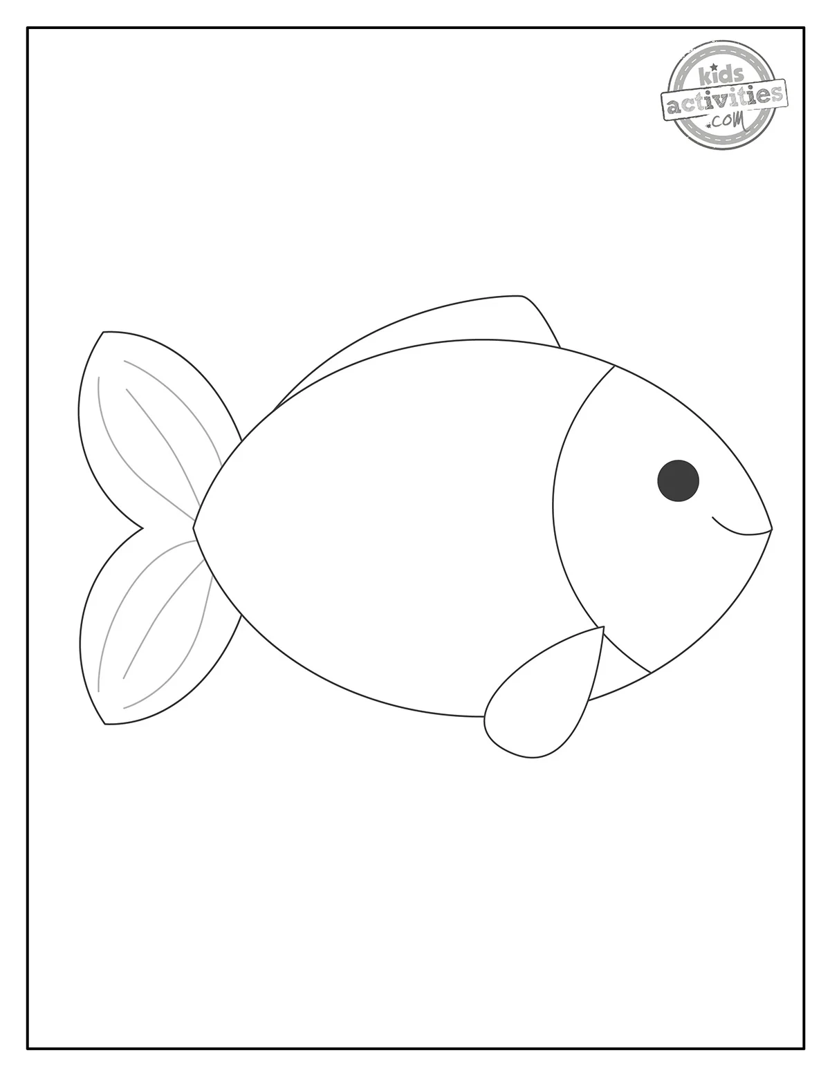 Free Printable Colored Fish Template