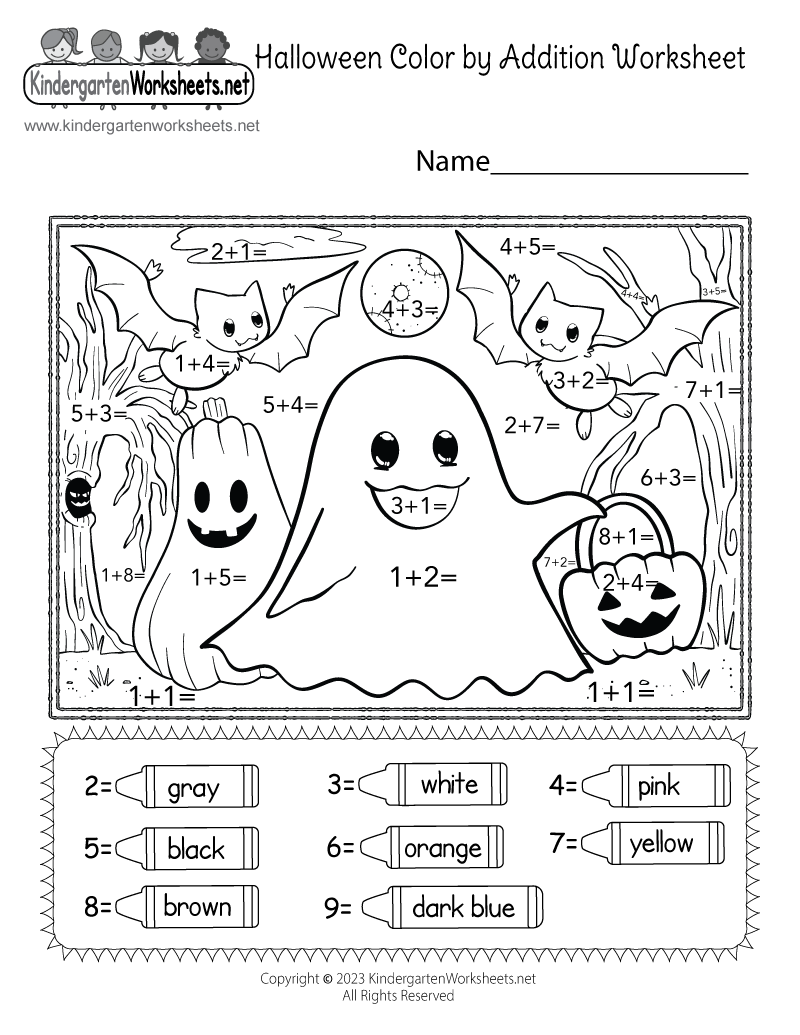 Halloween Color By Addition Worksheet Free Printable Digital amp PDF