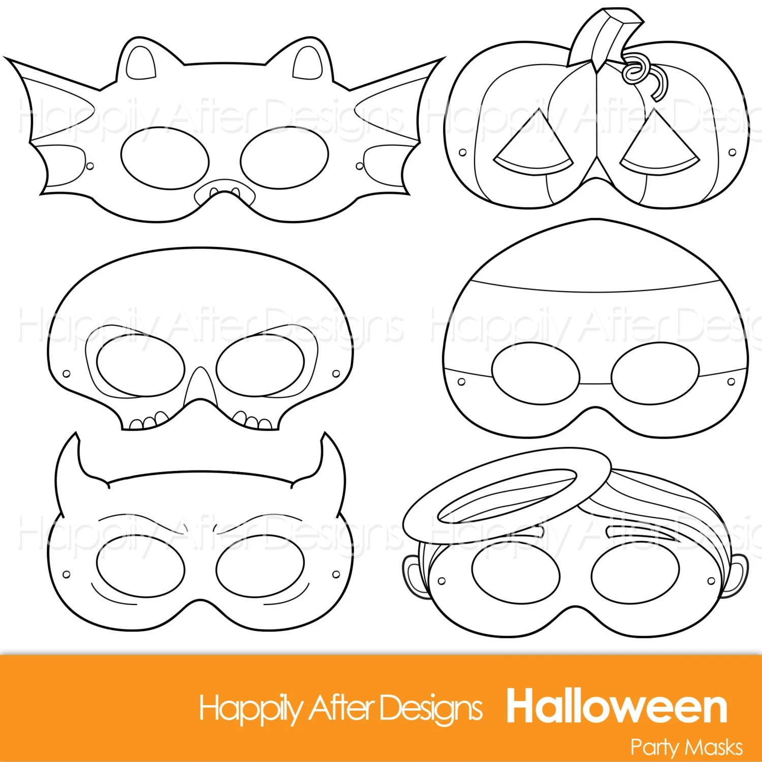 Halloween Printable Masks Templates