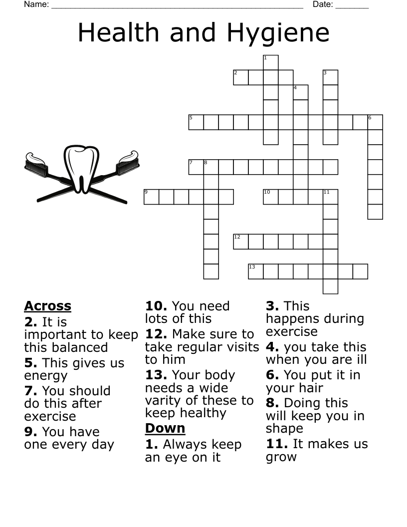 Free Printable Health Crossword Puzzles