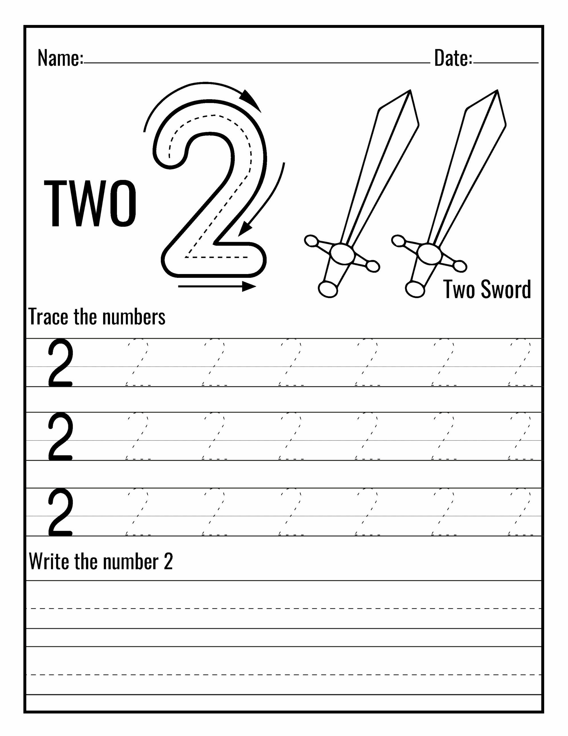 Pre K Worksheets Printable Numbers