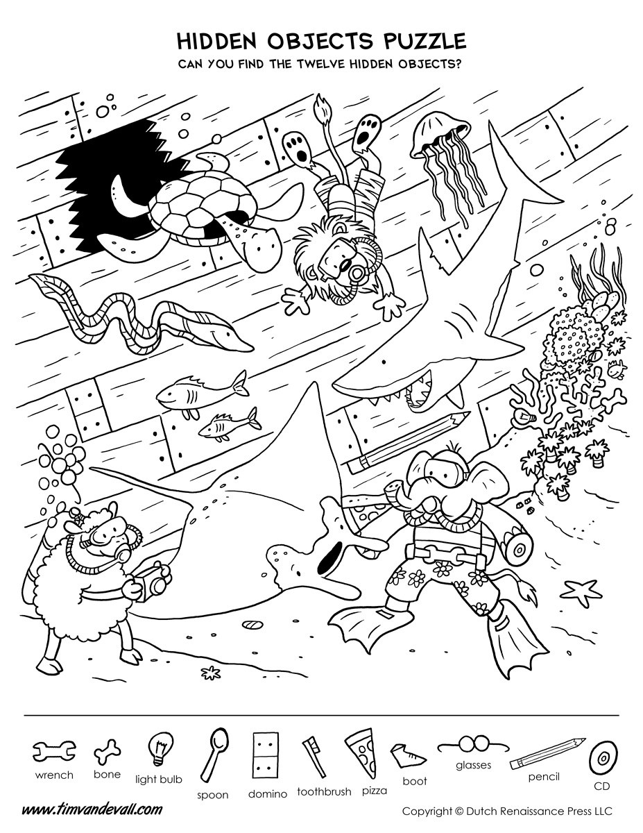 Hidden Picture Puzzles Printable