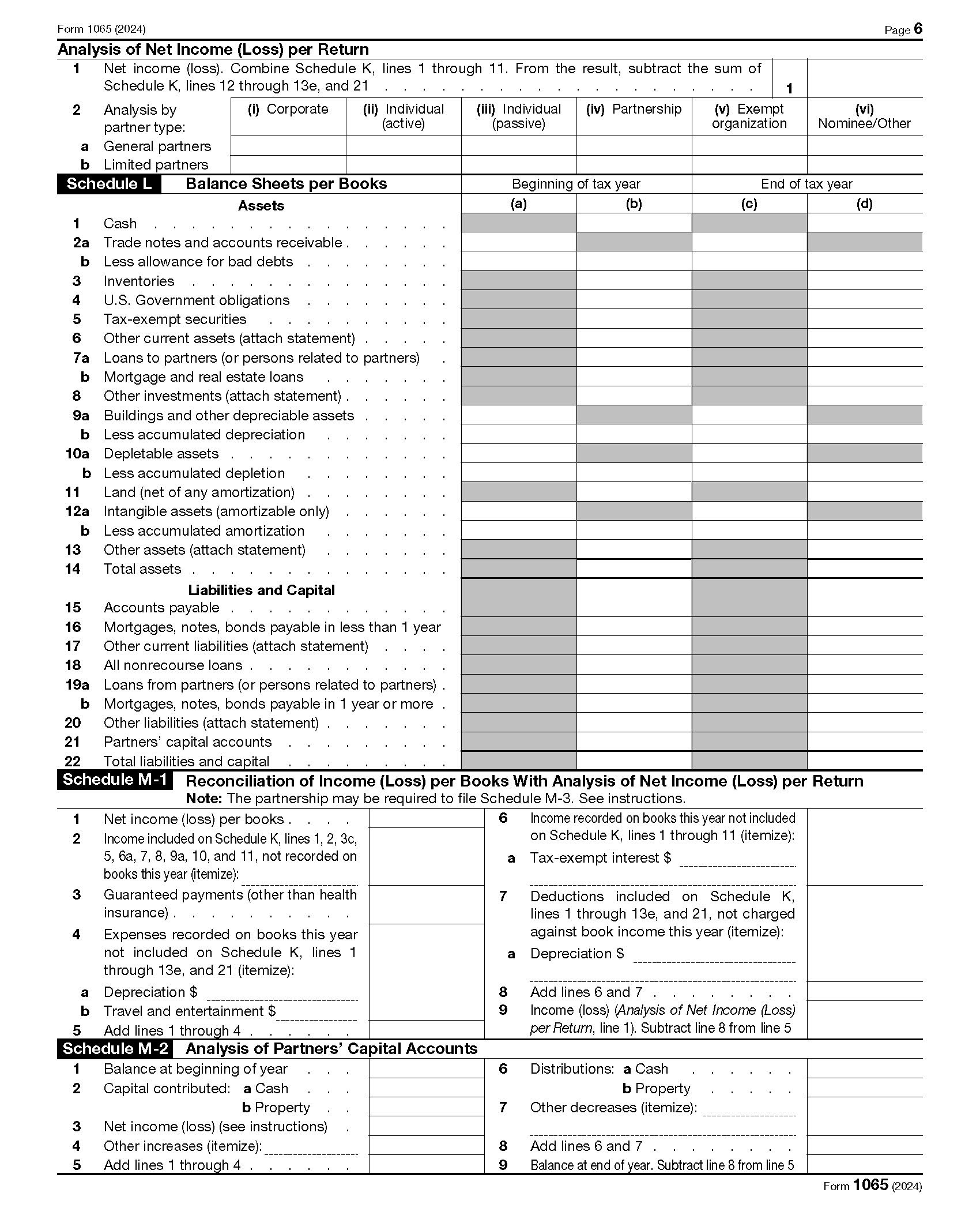 Irs Form 1065 K-1 Instructions 2026