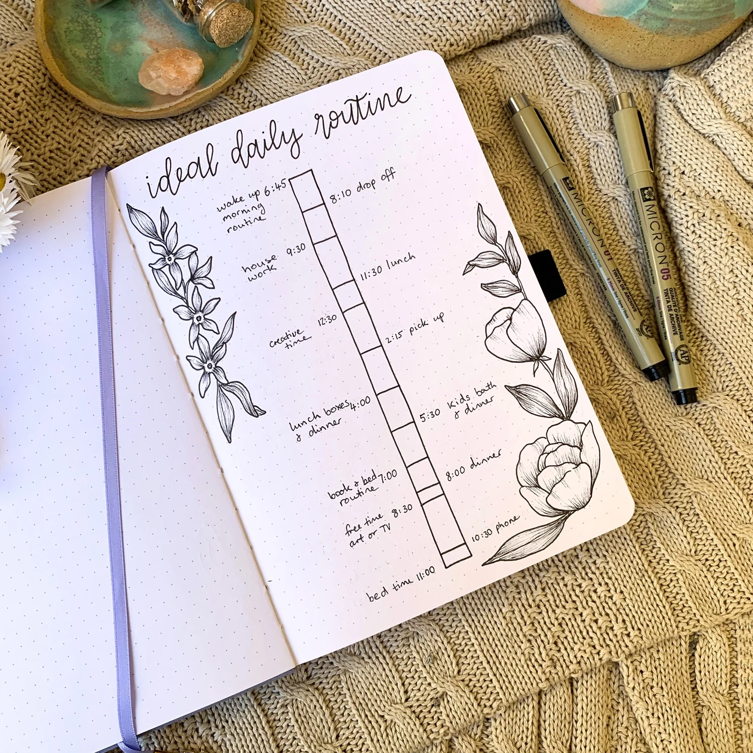 How To Create An Ideal Daily Routine Spread In Your Bullet Journal 