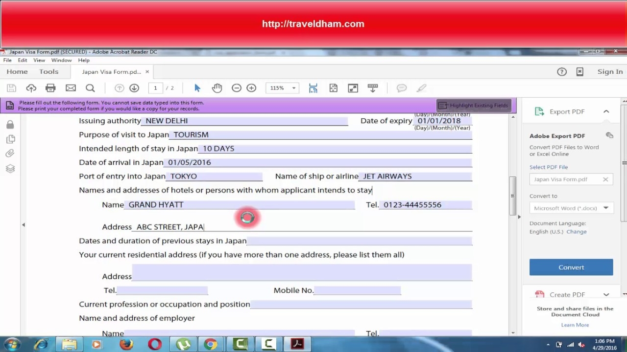 How To Fill In Japan Visa Application Form Online Step By Step Guide