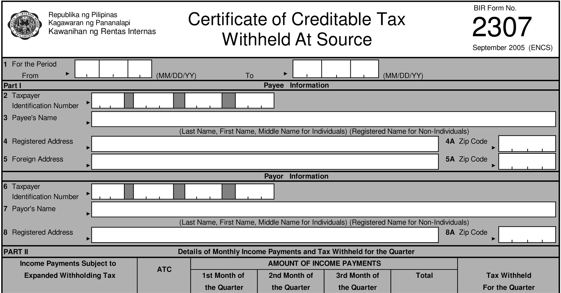 How To Generate BIR Form 2307 Bir excel uploader