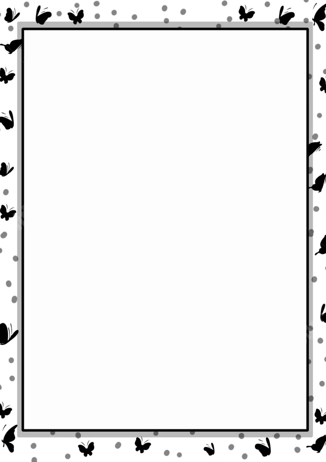 In Black And White Page Border And Printable Background In Word 