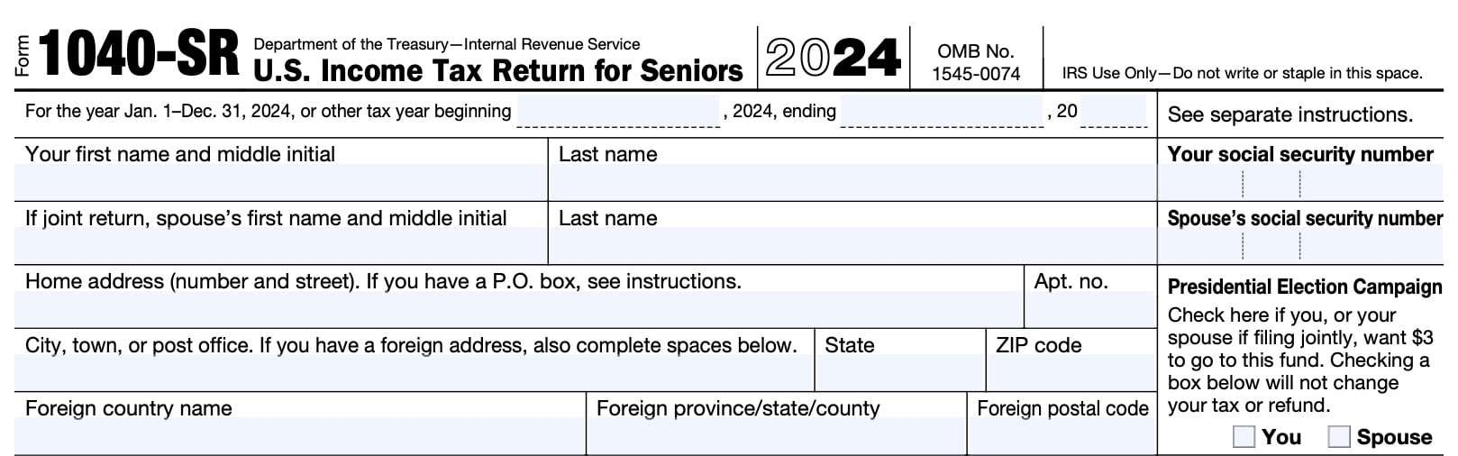 Irs Form 1040 2026 Printable