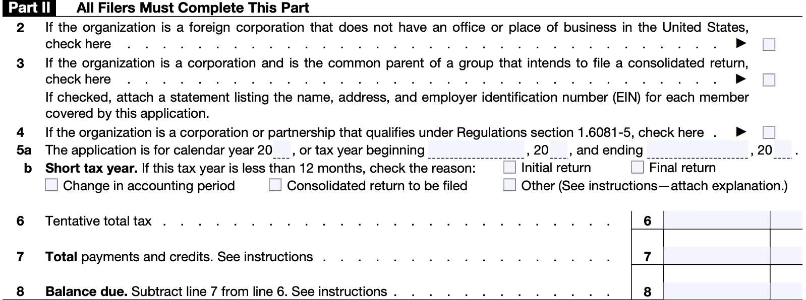 IRS Form 7004 Instructions Tax Extensions For Business Returns