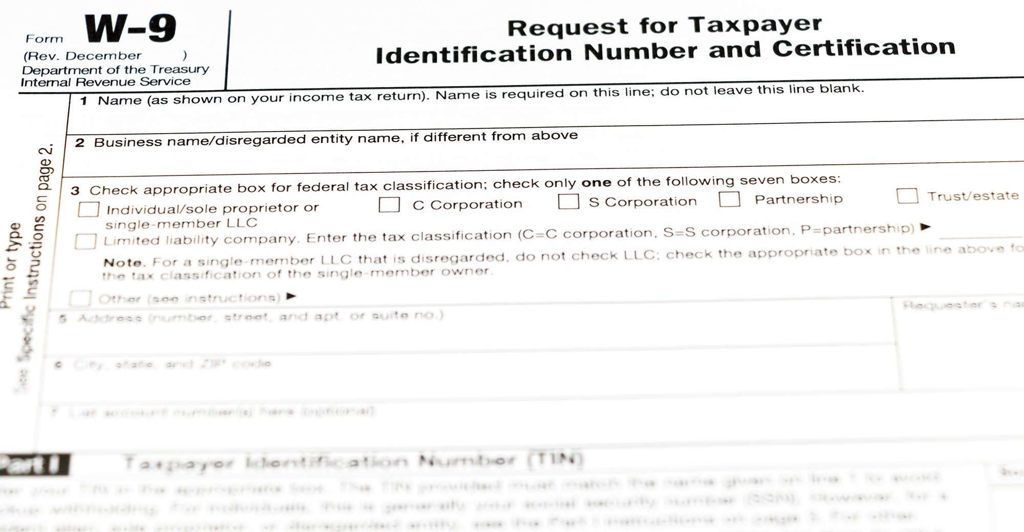 IRS Form W 9 Changes And Their Impact On Trusts And Estates