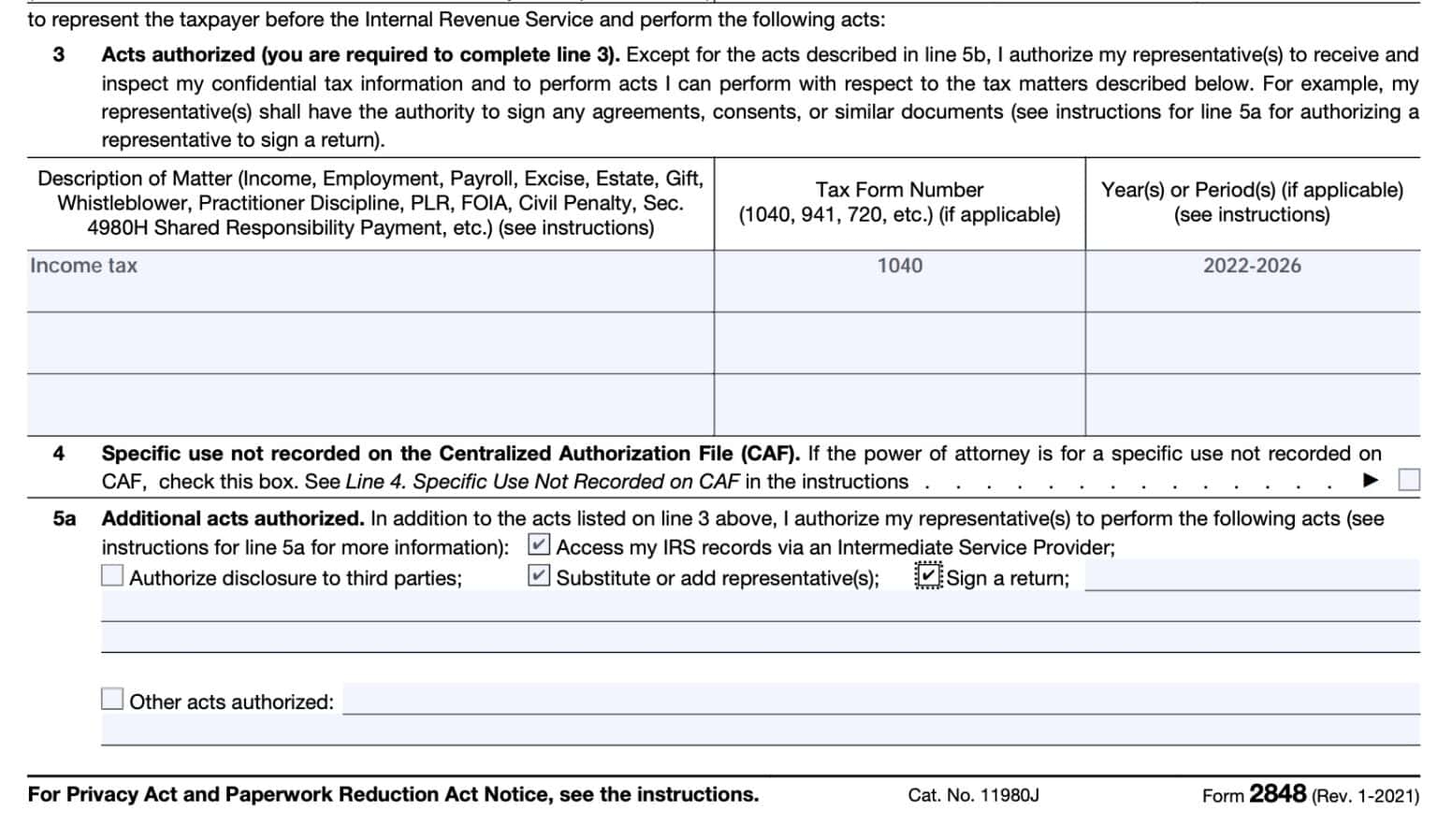 Irs Gov Form 2848 Printable