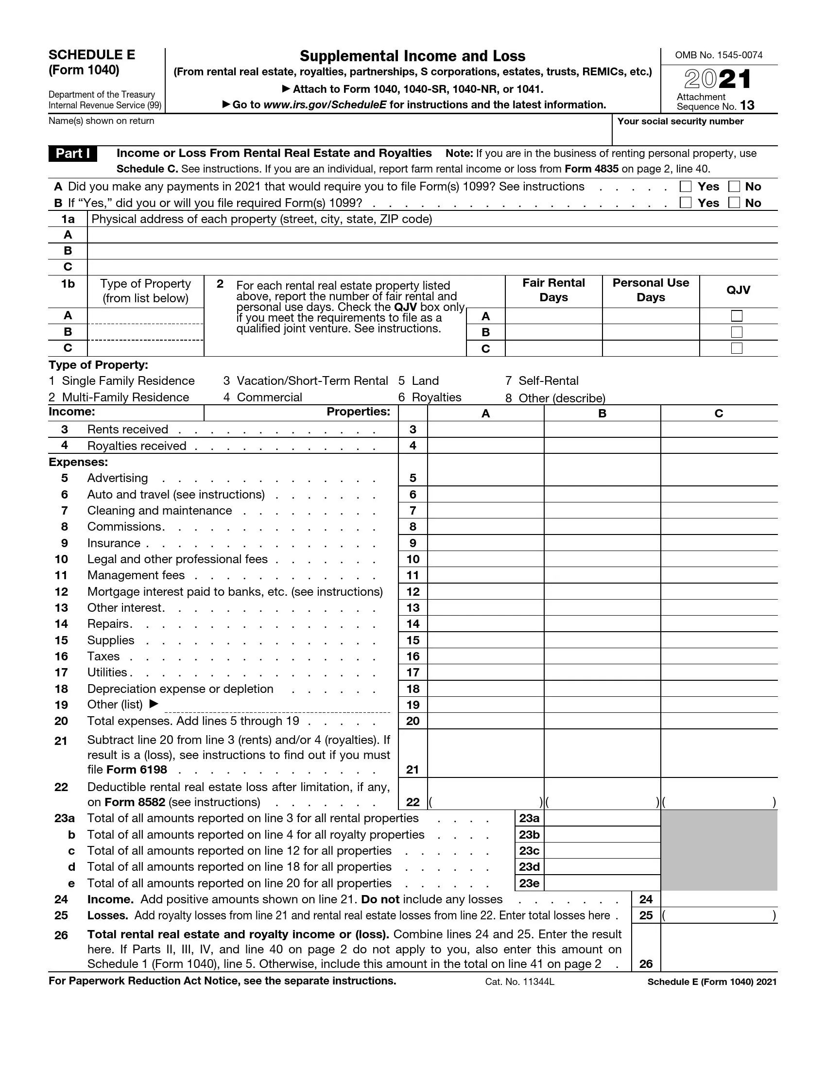 Irs Form 1040 Fillable