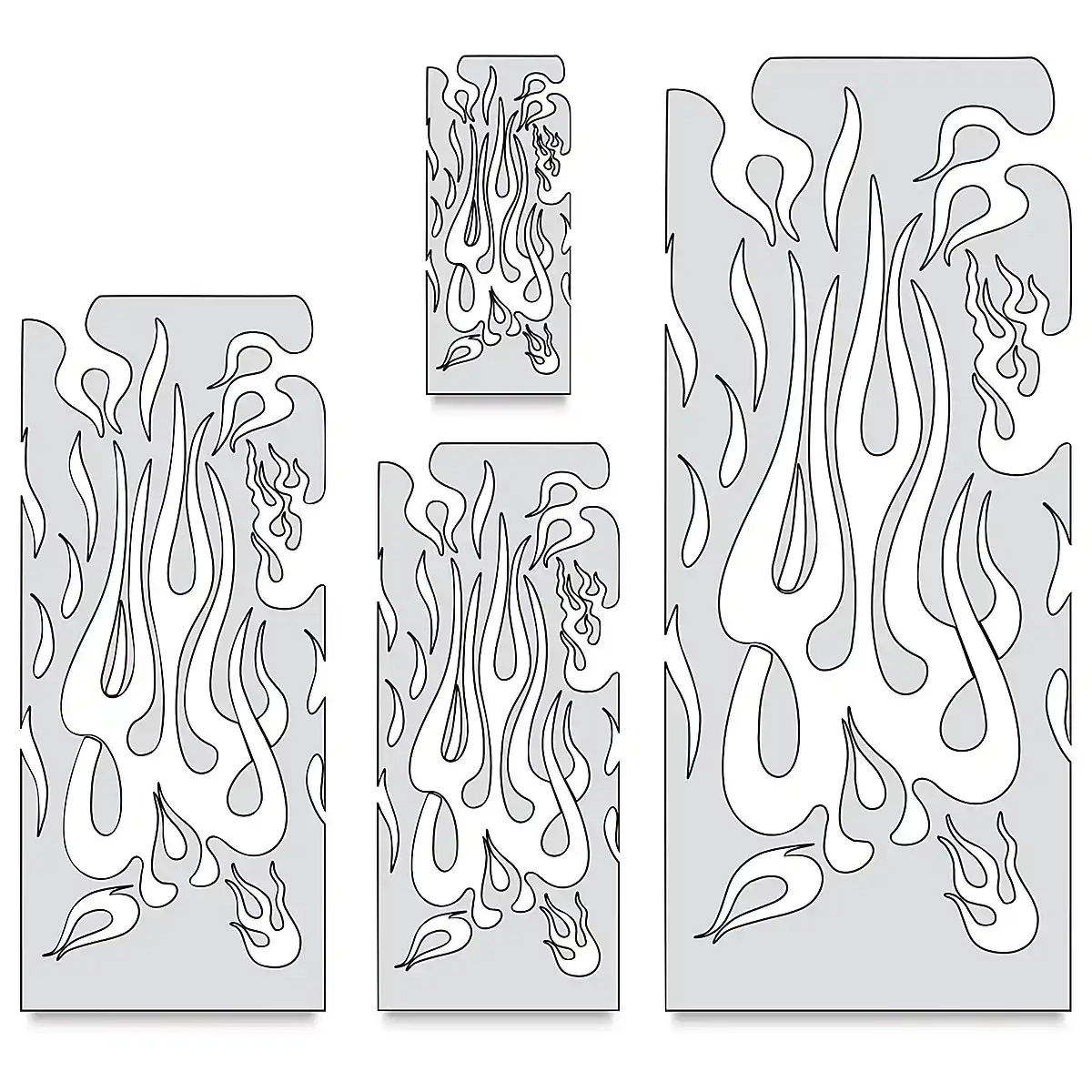 Iwata Artool Freehand Template Set Of 2 Flame Master Complete 
