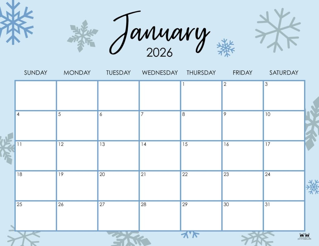 January 2026 Calendar