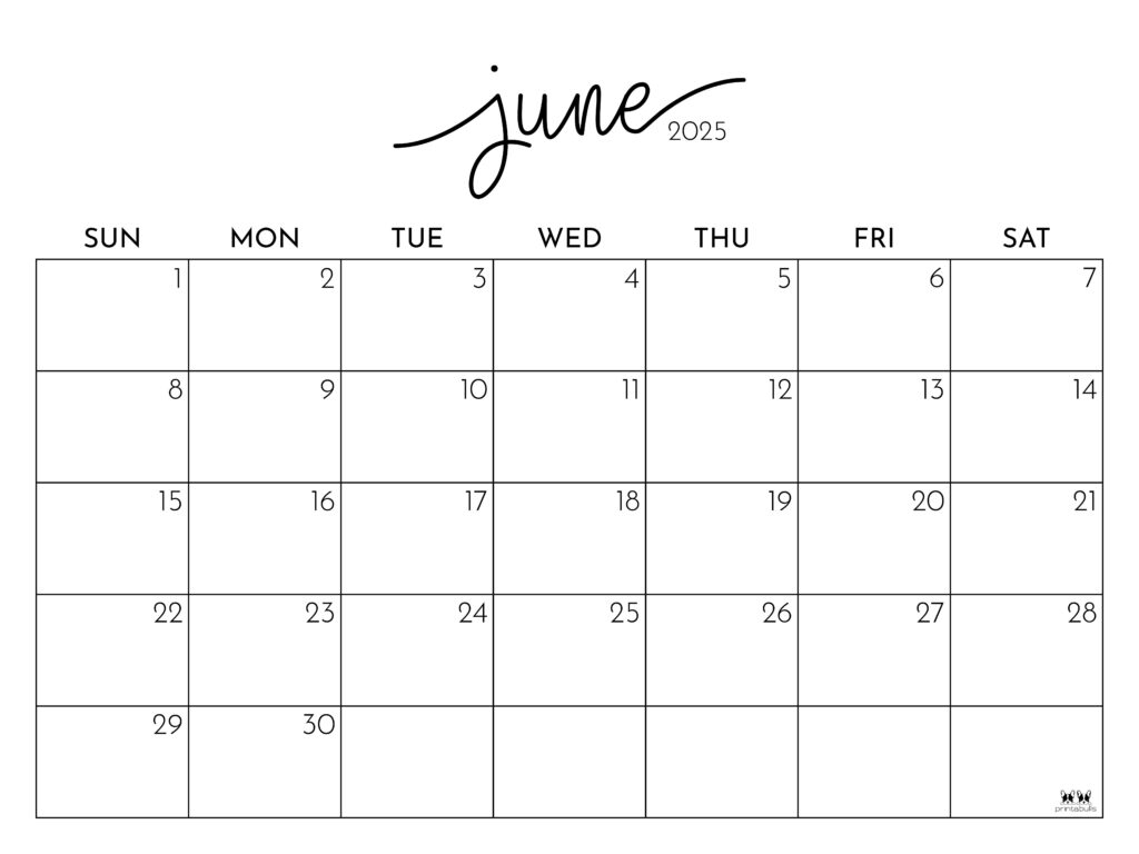 Blank Printable Calendar Water