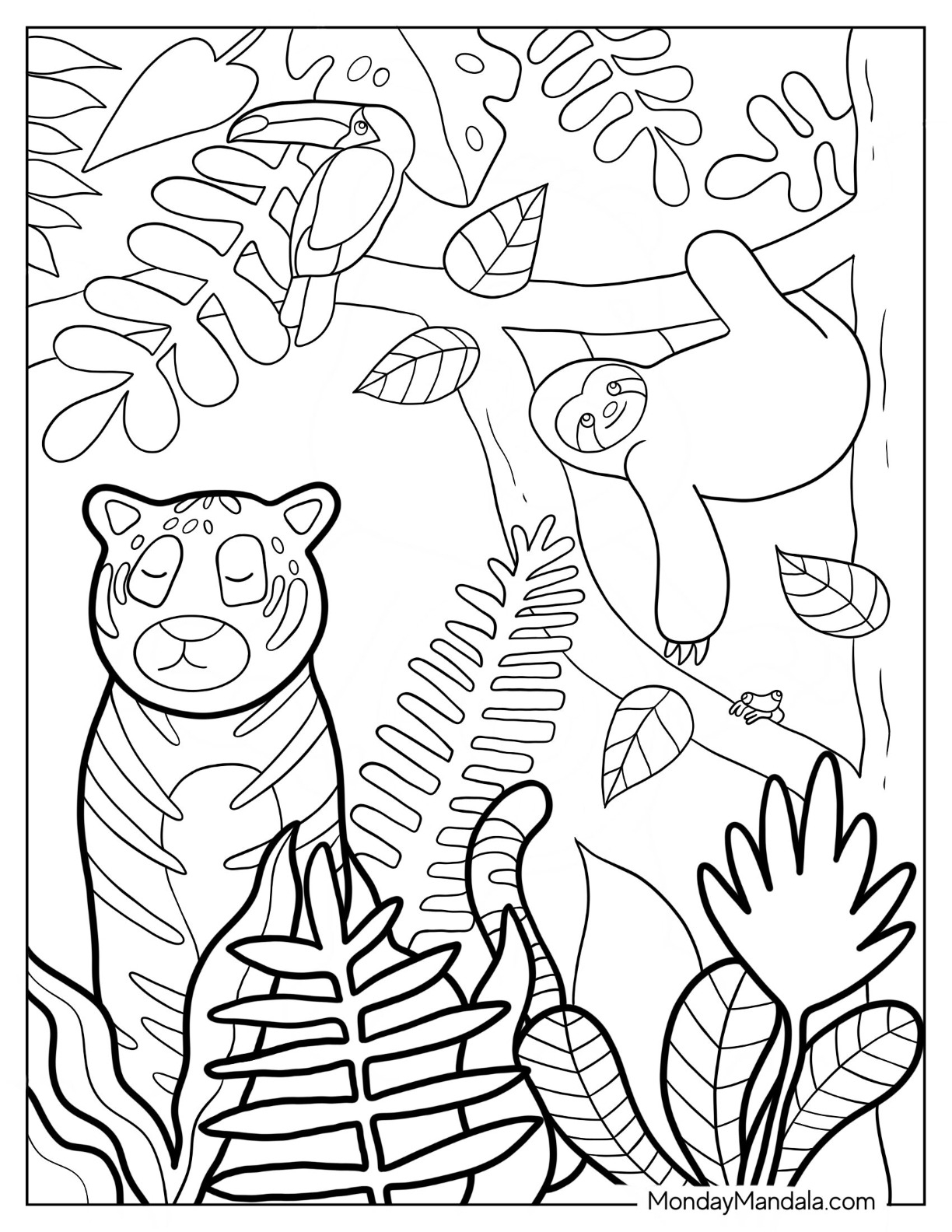 Rainforest Coloring Sheet Printable