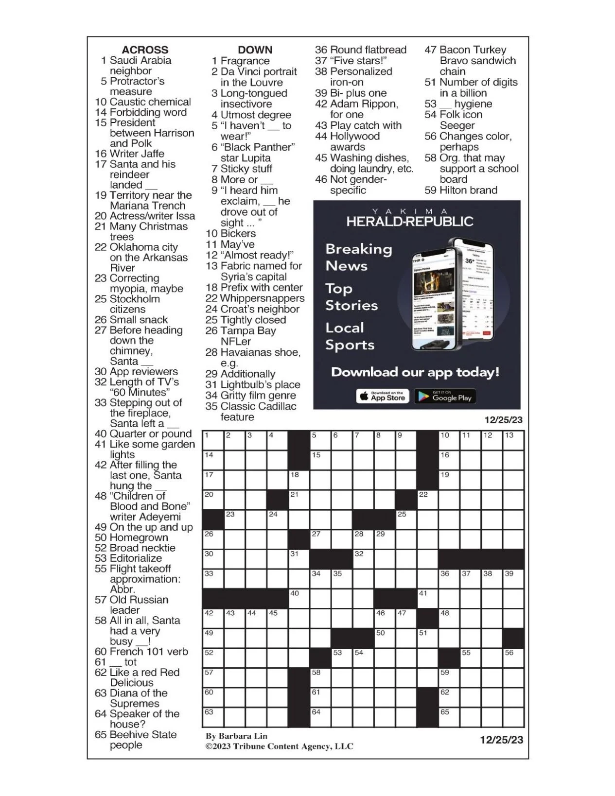 Printable Tampa Times Crossword Puzzles