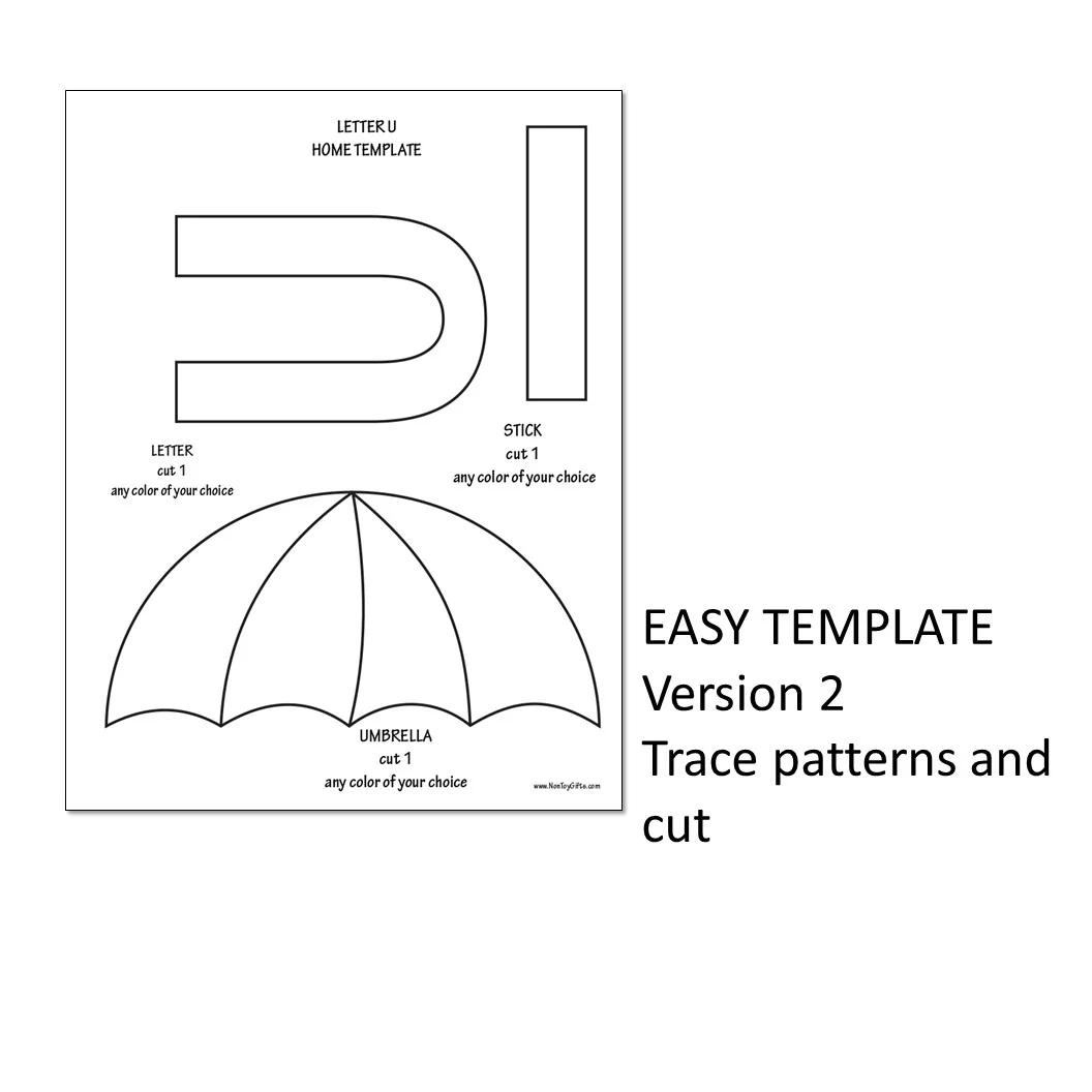 Letter U Craft U Is For Umbrella Uppercase Letter U