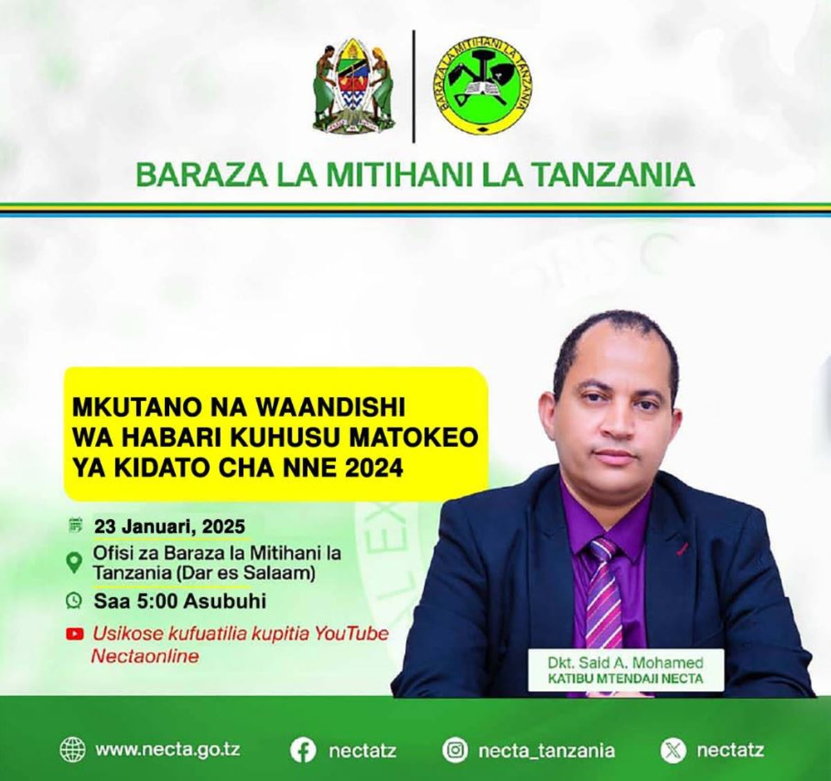 Matokeo Ya Kidato Cha Nne 2024 2025 NECTA Form Four Results 