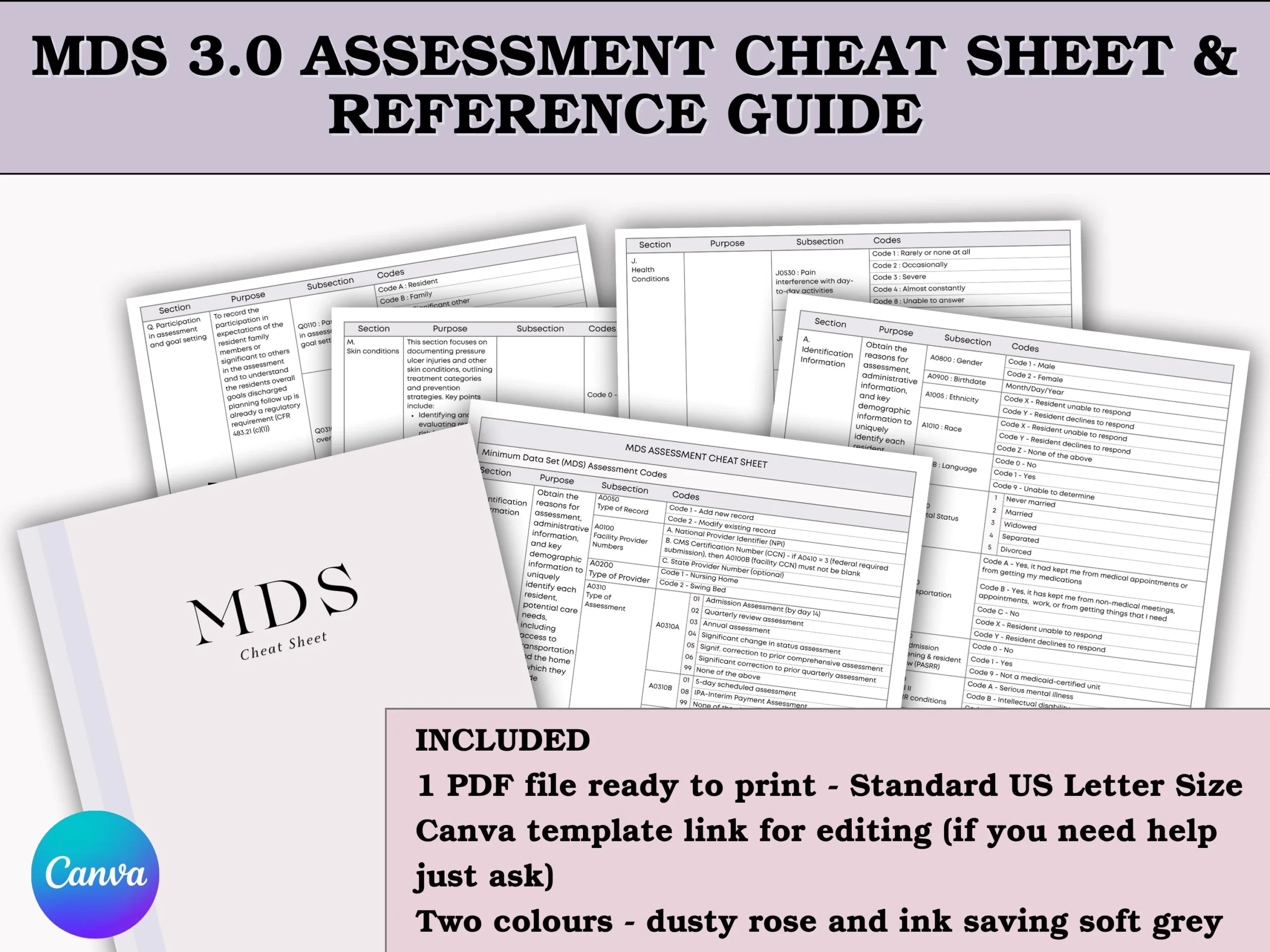 Printable Blank Mds 3.0 Assessment Form