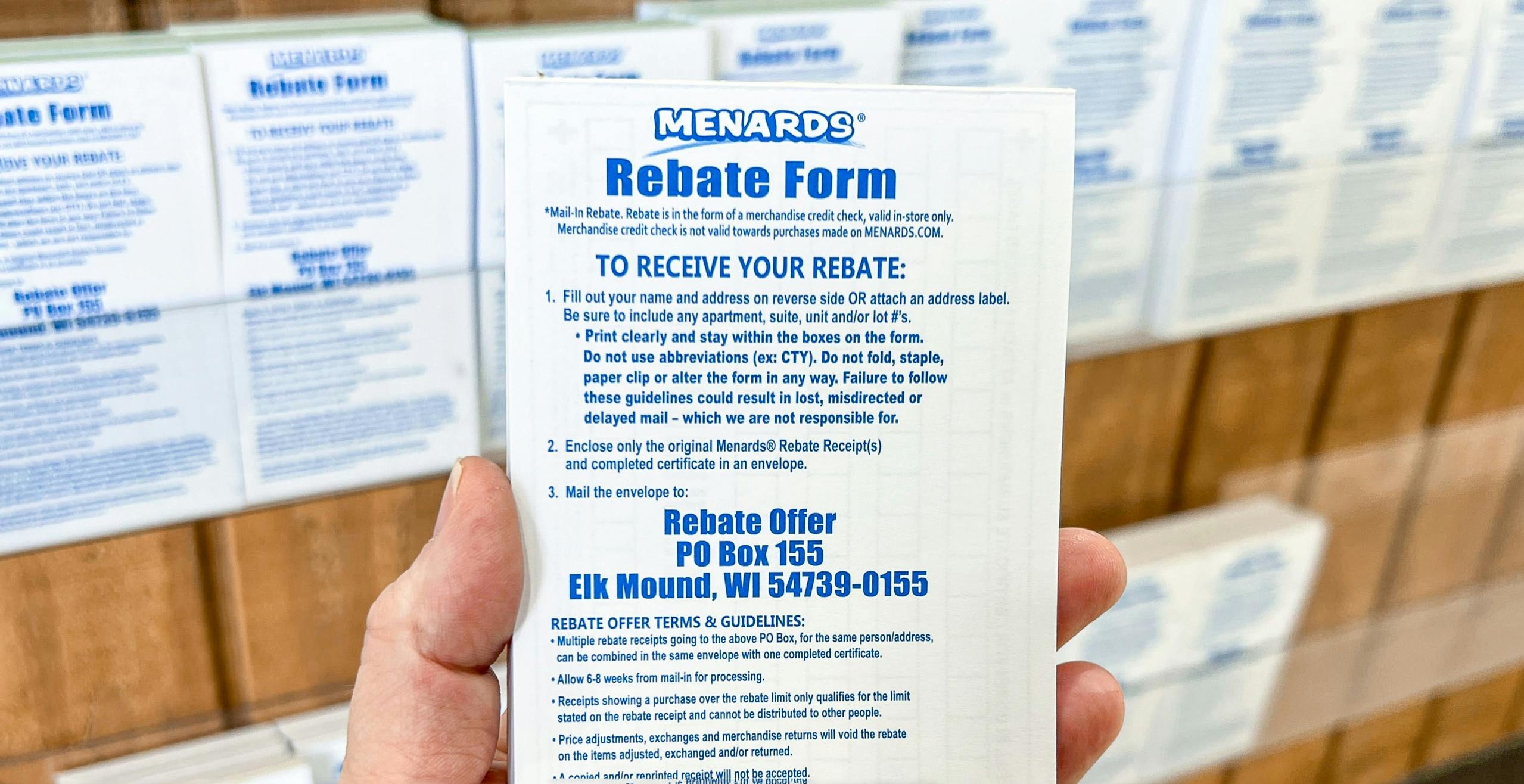 Menards Rebate Forms Printable Printable