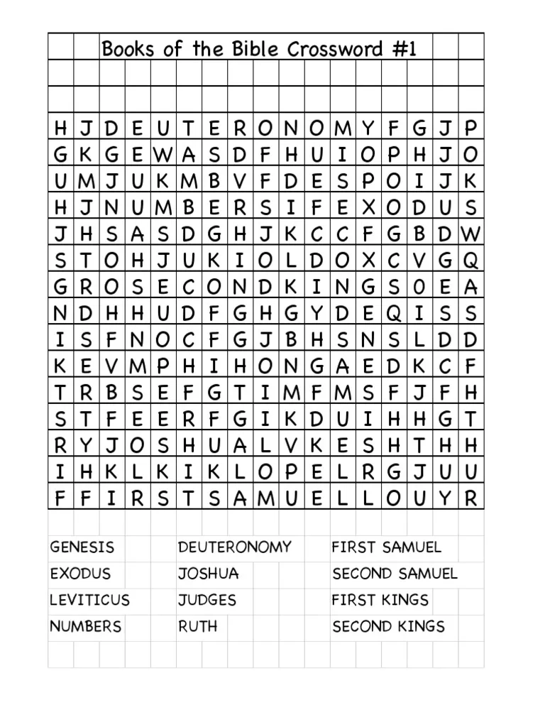 Bible Crossword Puzzles Kjv