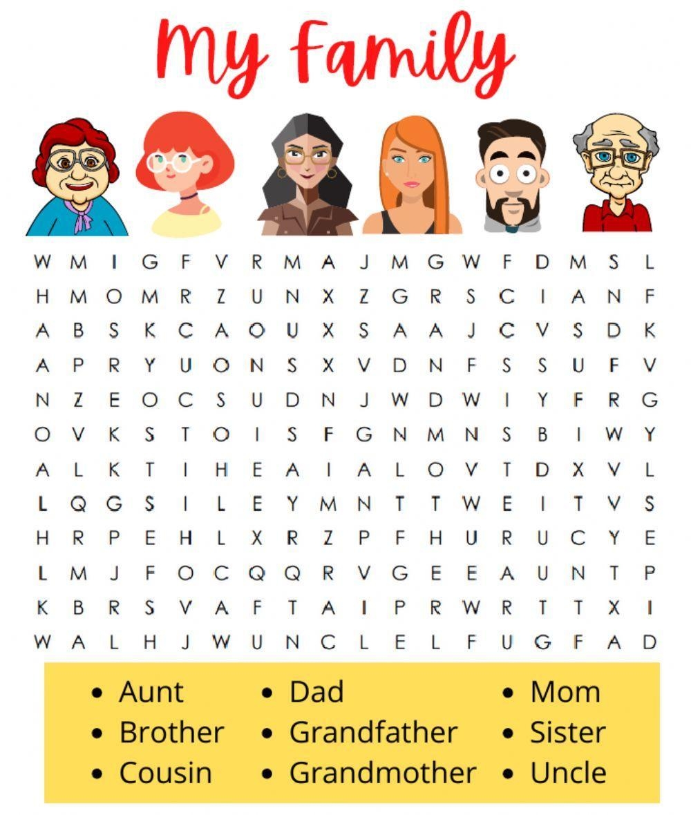My Family Puzzle Free Interactive Worksheets 626771