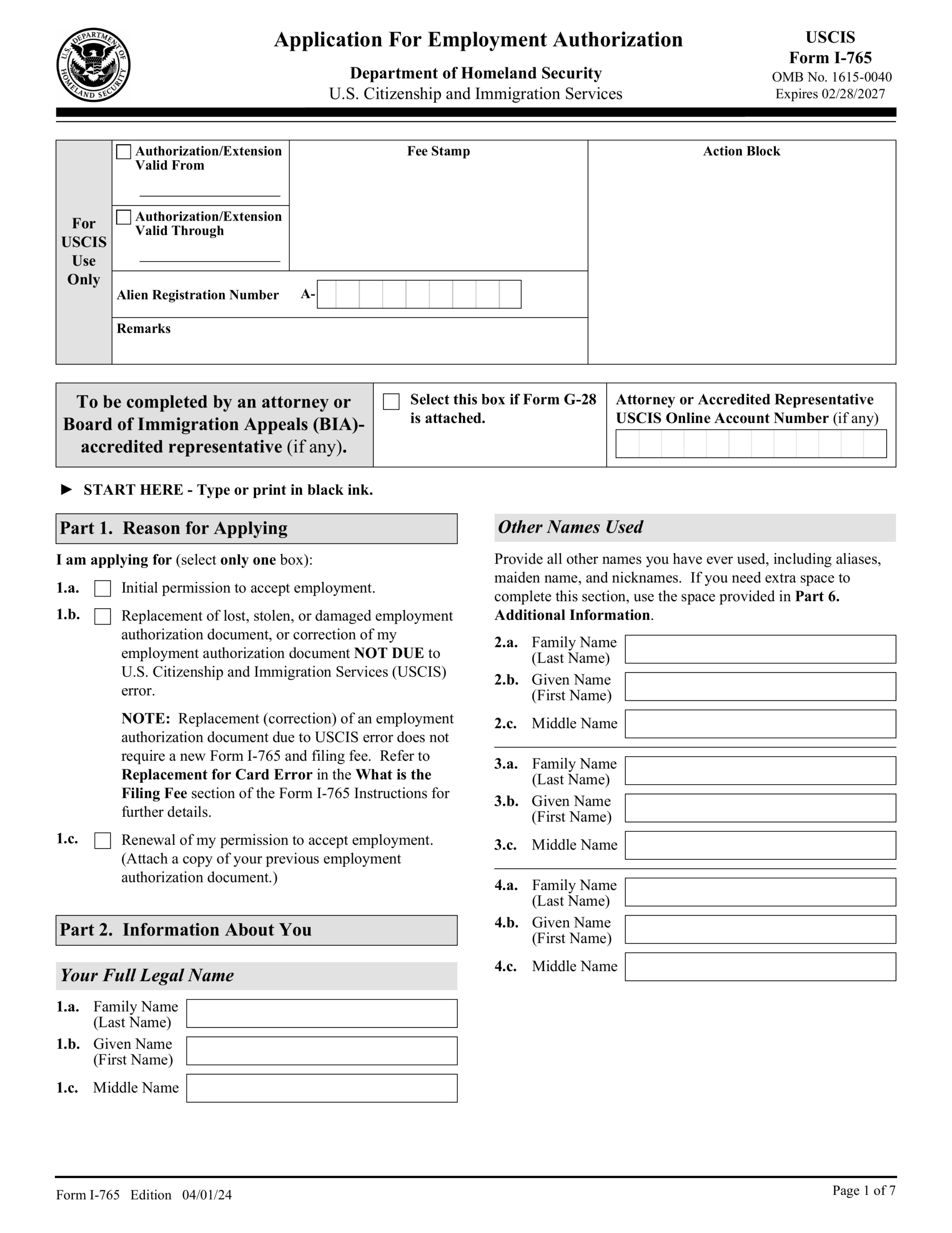 Printable N 400 Application Form