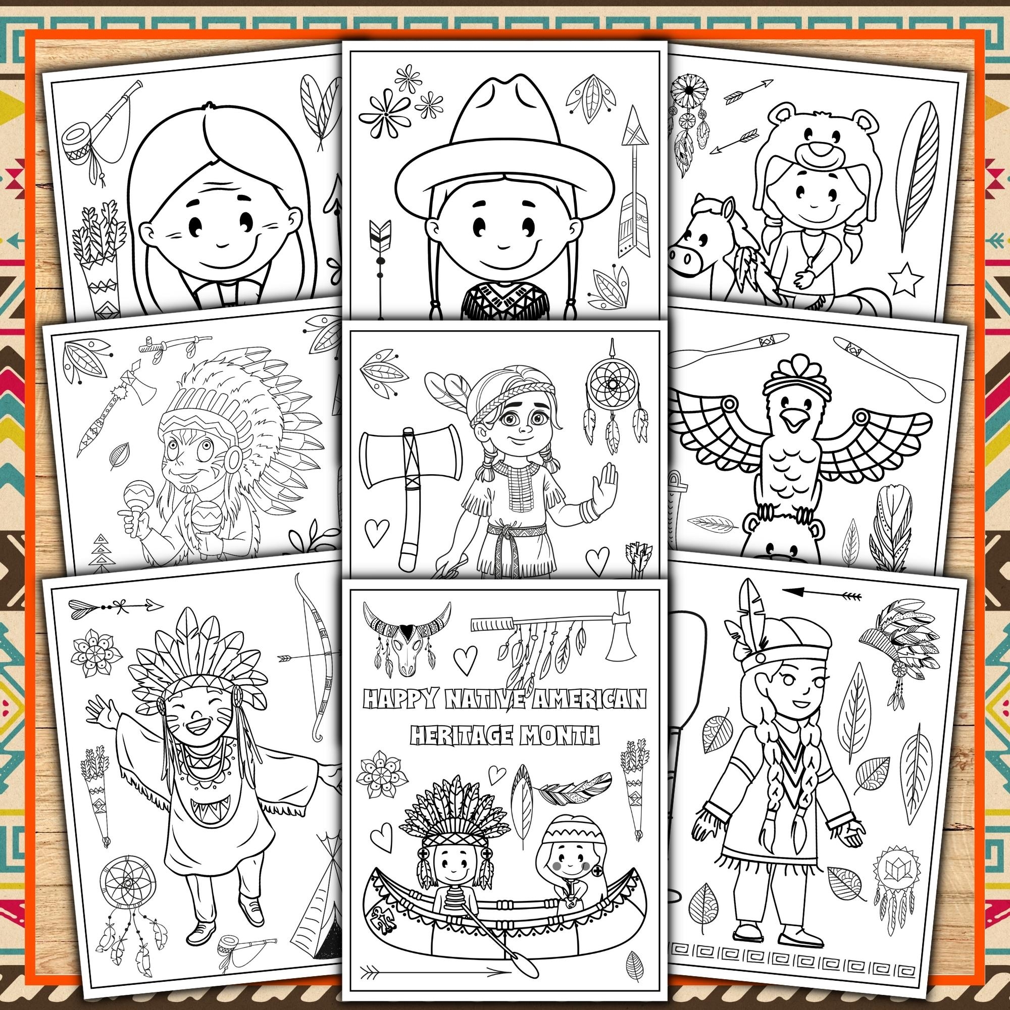 Native American Heritage Month Coloring Pages November 
