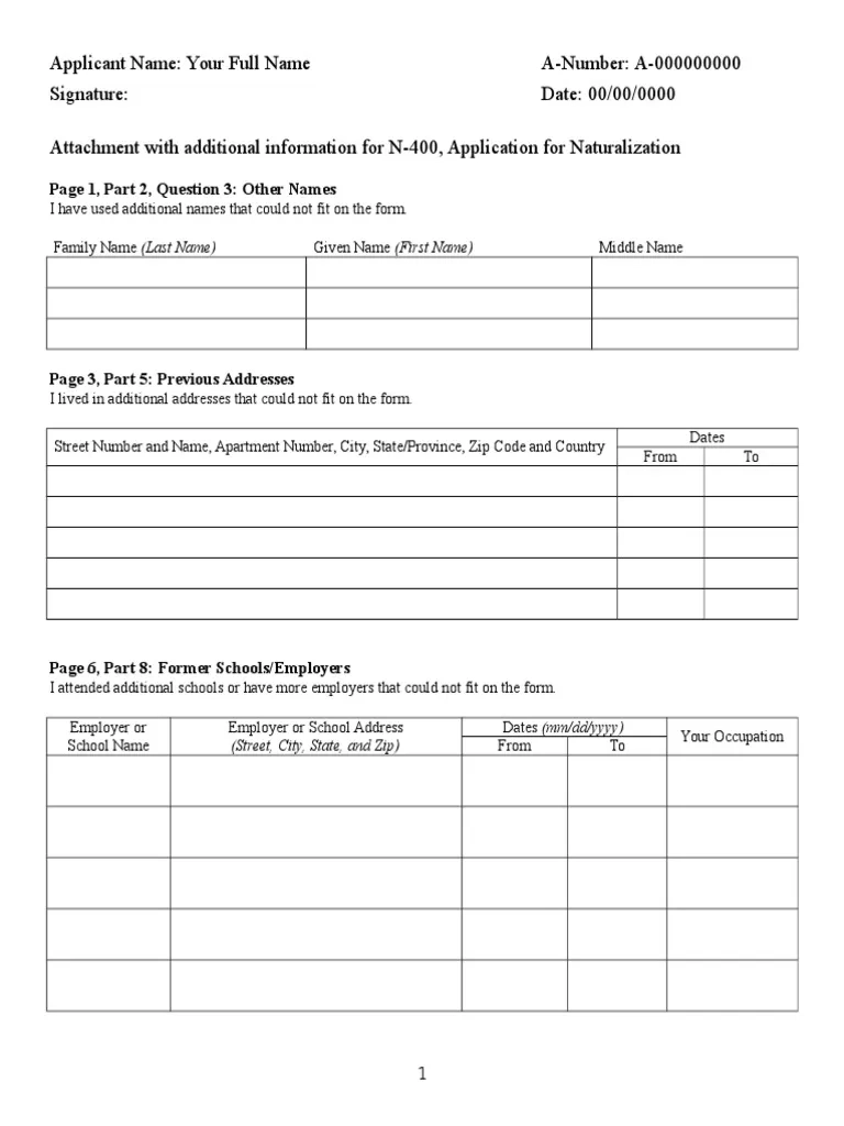 Naturalization Form Supplement PDF Career amp Growth Politics