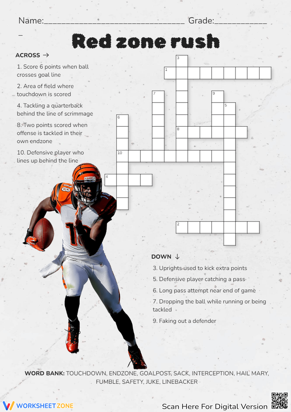 Free Football Crossword Puzzles Printable Free Football Crossword Puzzles Printable