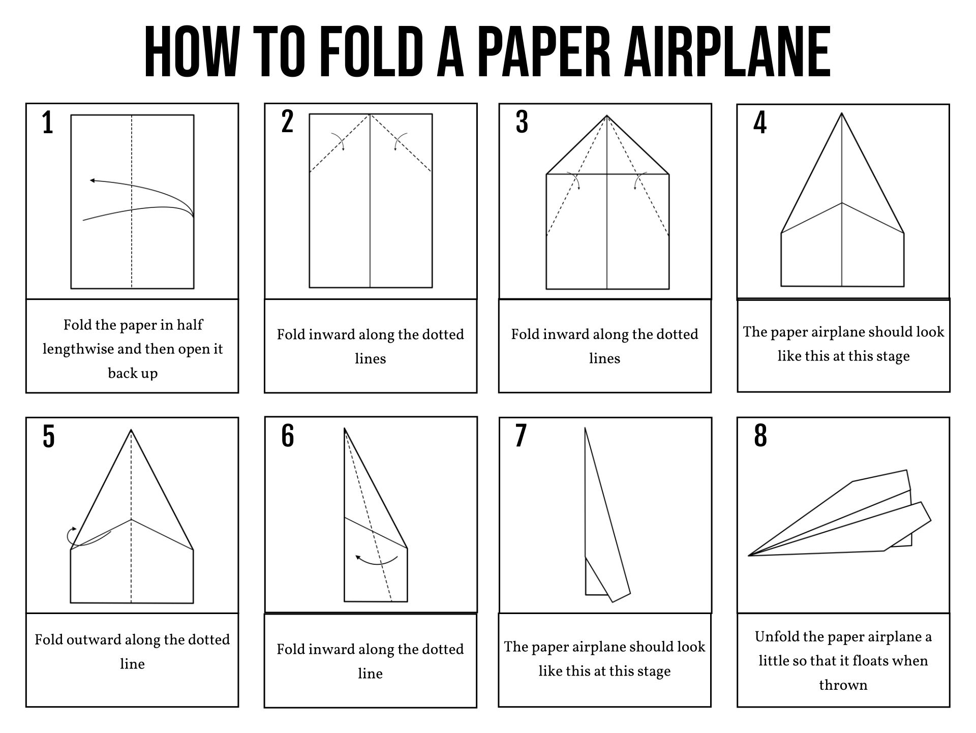 Paper Airplane Design Printable