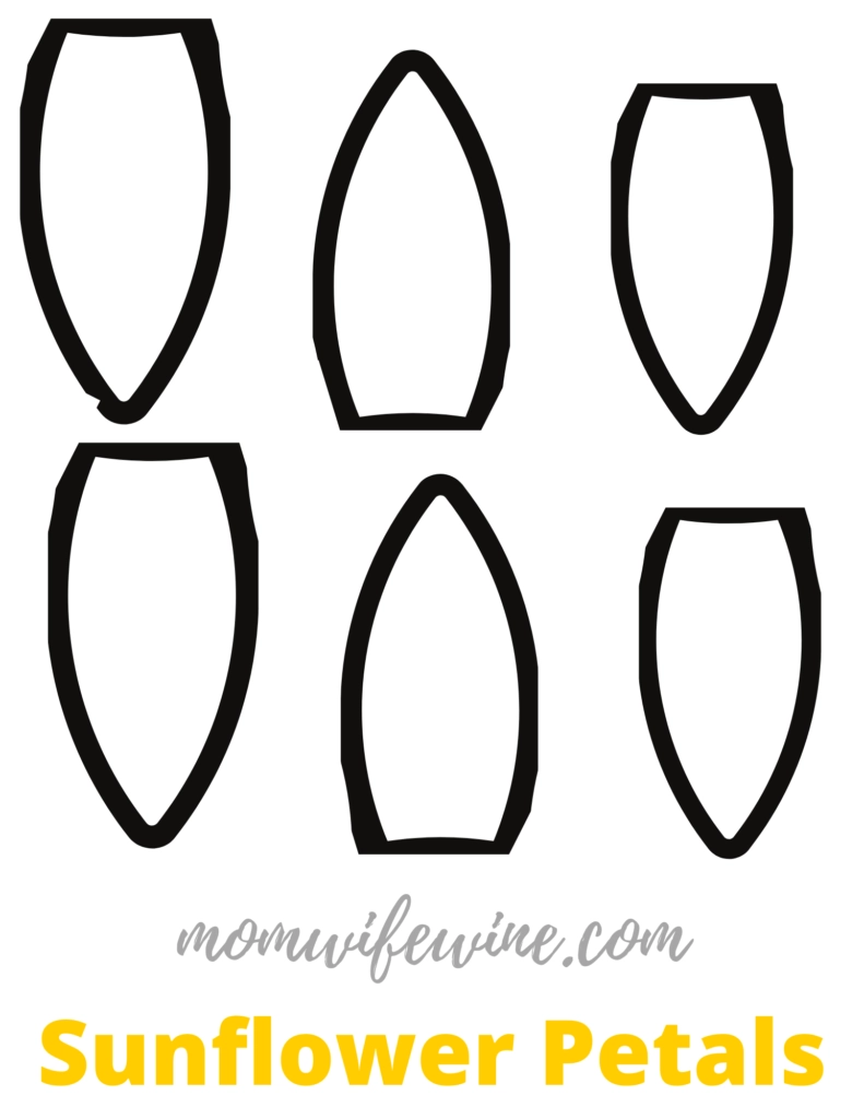 Sunflower Petal Template Printable