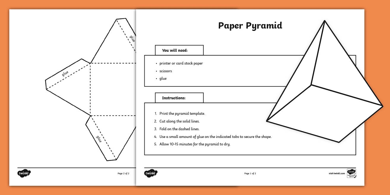Paper Pyramid Template Educational Resources Twinkl USA