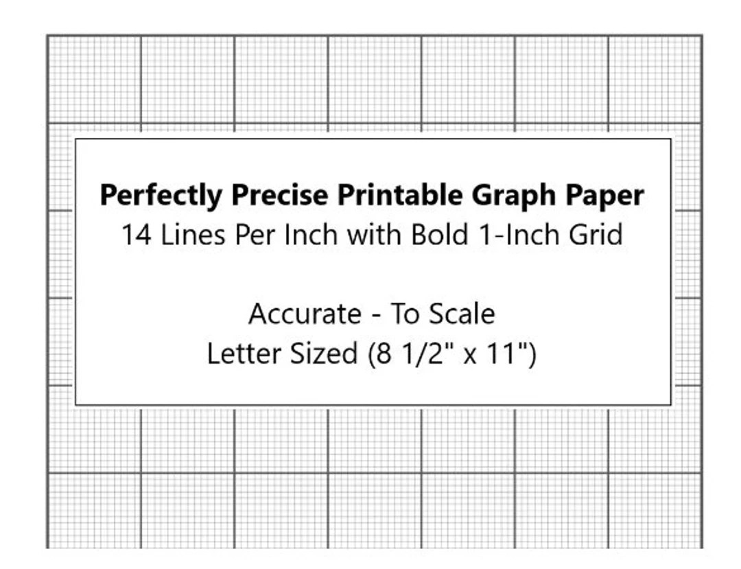 Perfectly Scaled And Precise Printable Graph Paper 14 Lines Per 
