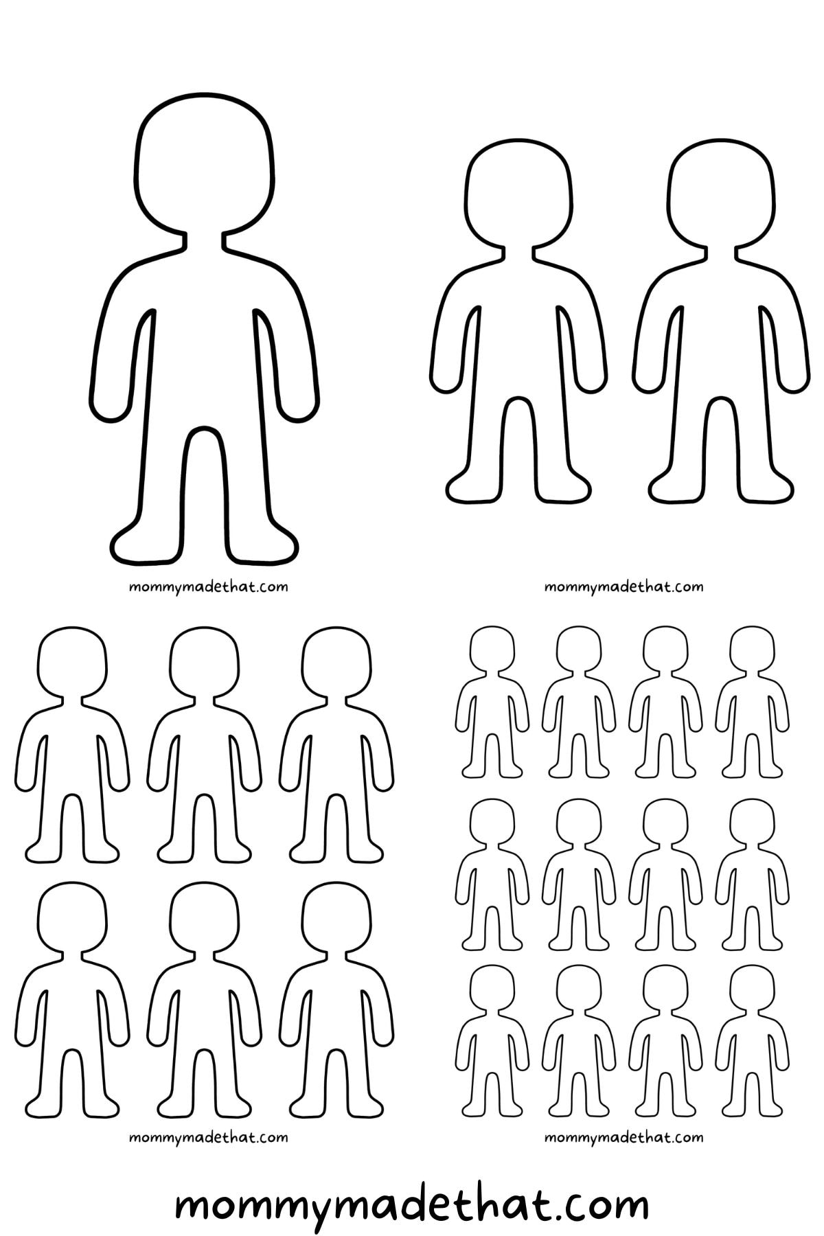 Person Outline And Templates Lots Of Free Printables 