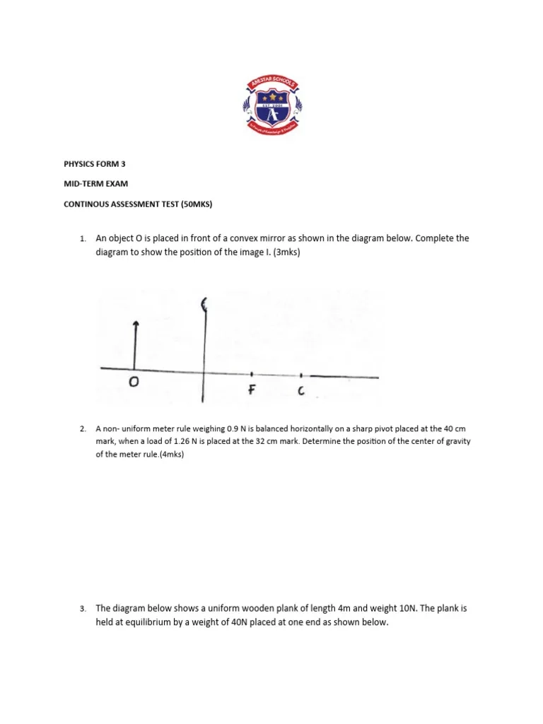 Form 3 Mid Term 1